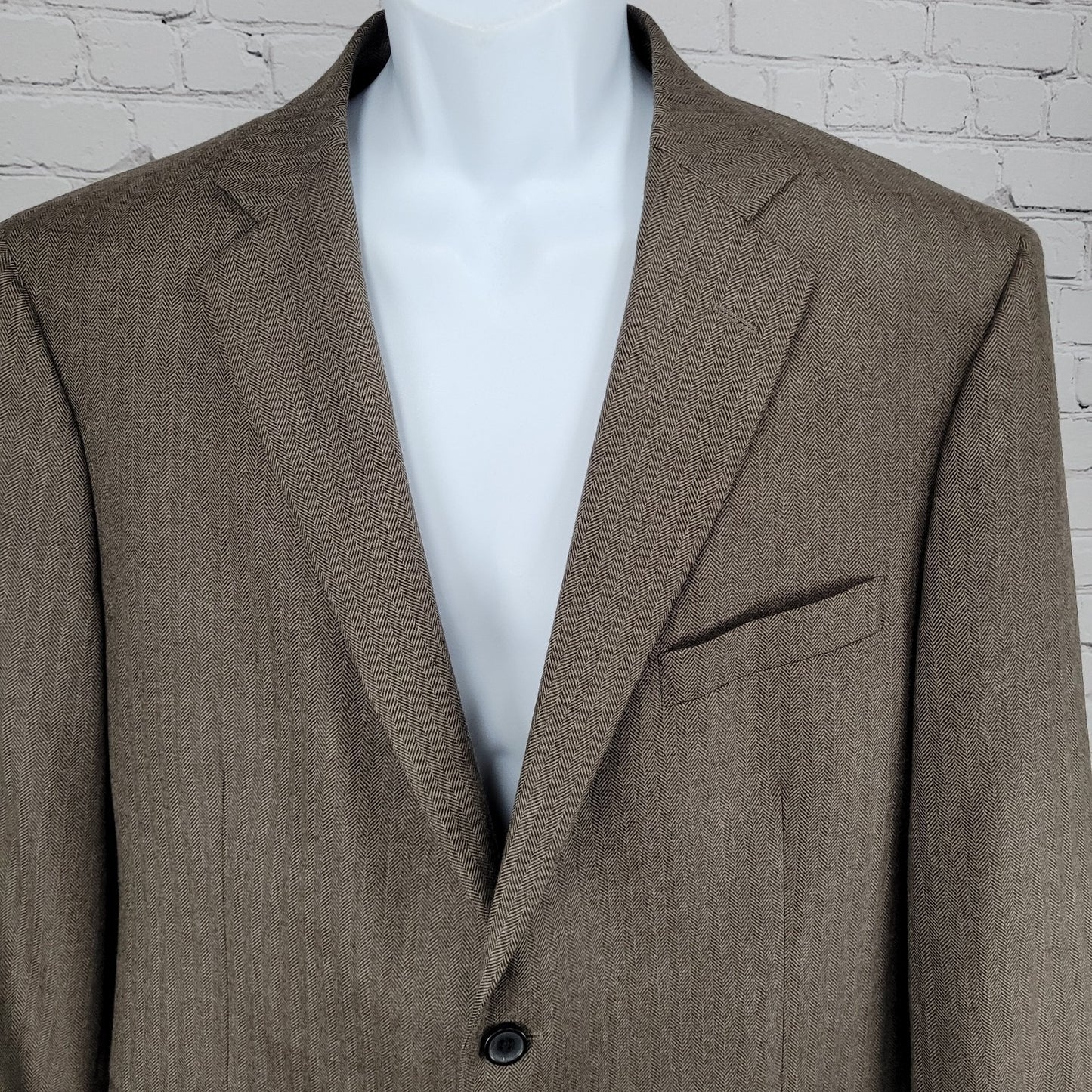 Brooks Brothers Brown 100% Wool 346 Madison Fit Blazer Sport Coat Size 44R