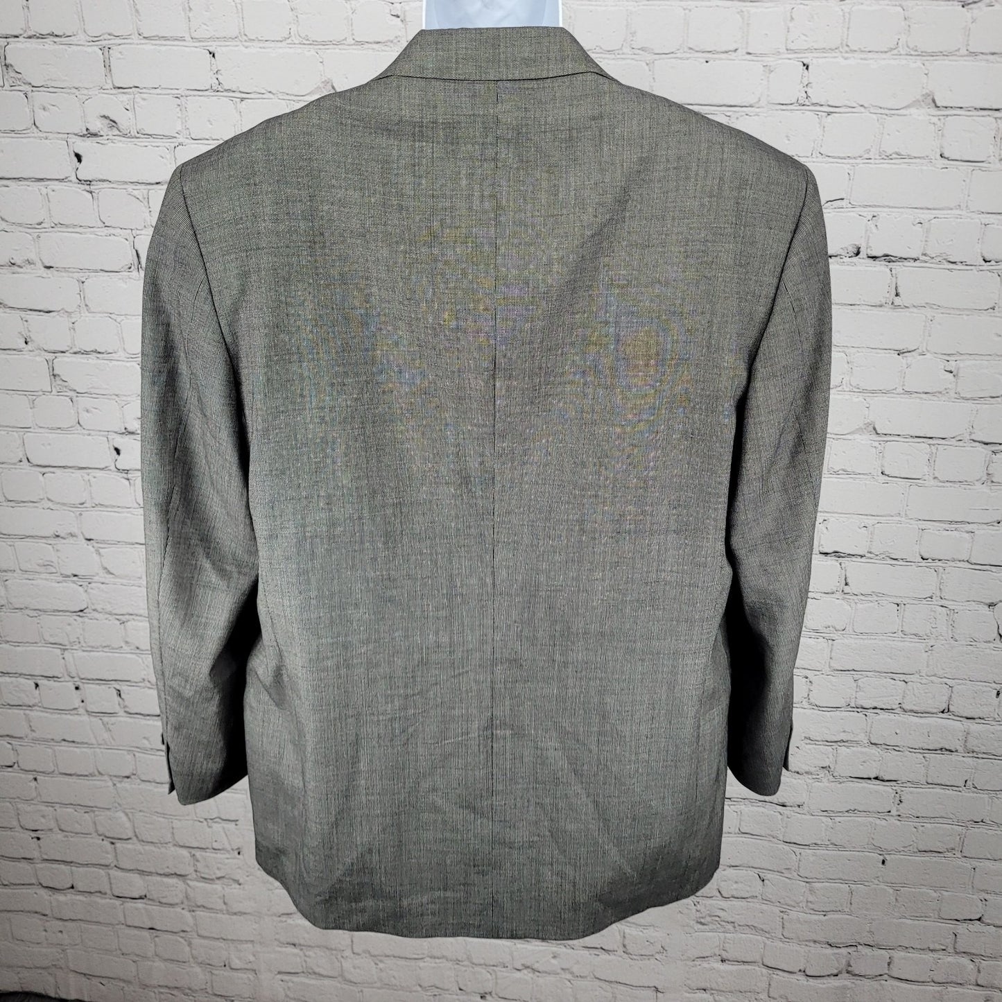 Norman Hilton Grey Tailored 2 Button Ventless Blazer Sport Coat USA Made 44R