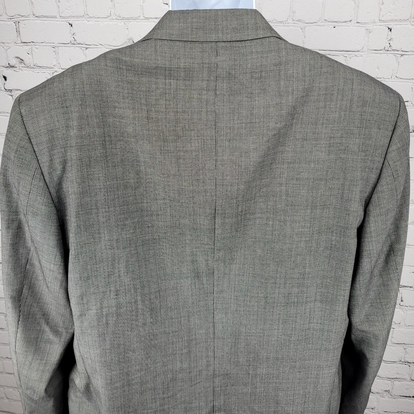 Norman Hilton Grey Tailored 2 Button Ventless Blazer Sport Coat USA Made 44R