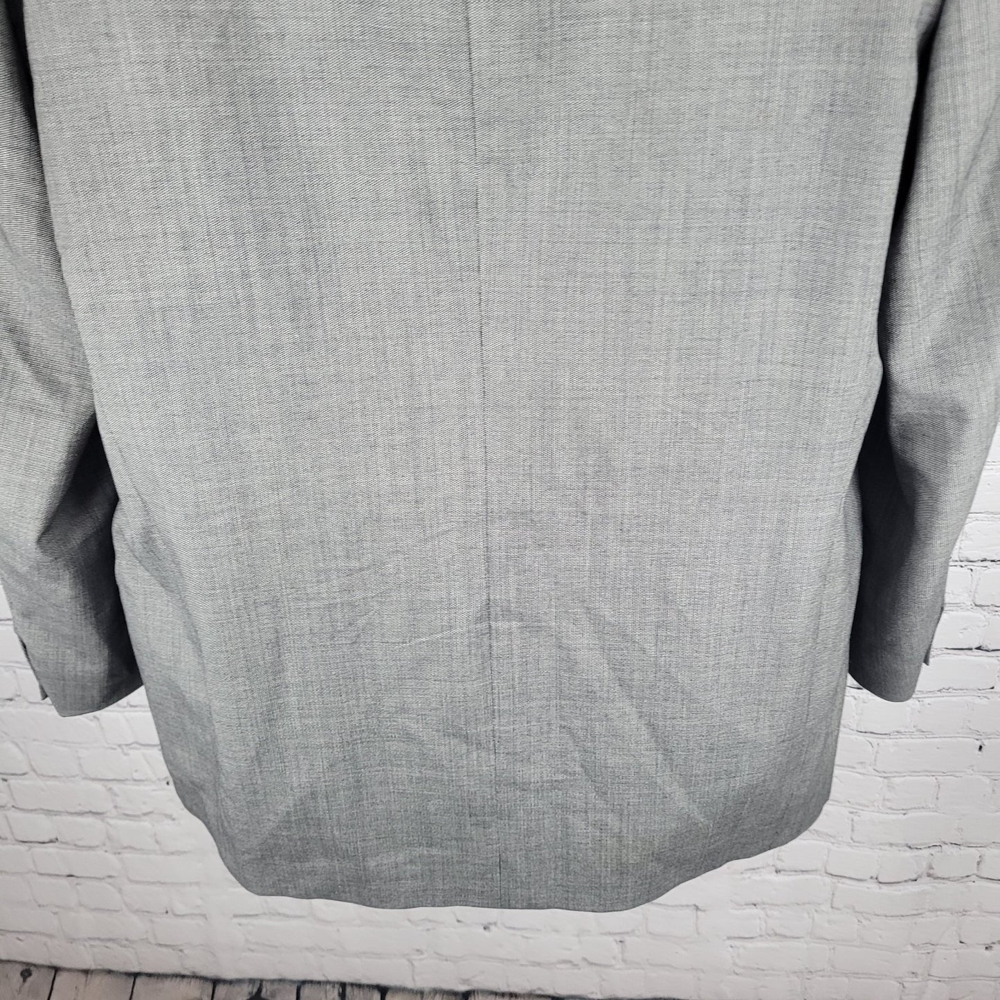 Norman Hilton Grey Tailored 2 Button Ventless Blazer Sport Coat USA Made 44R