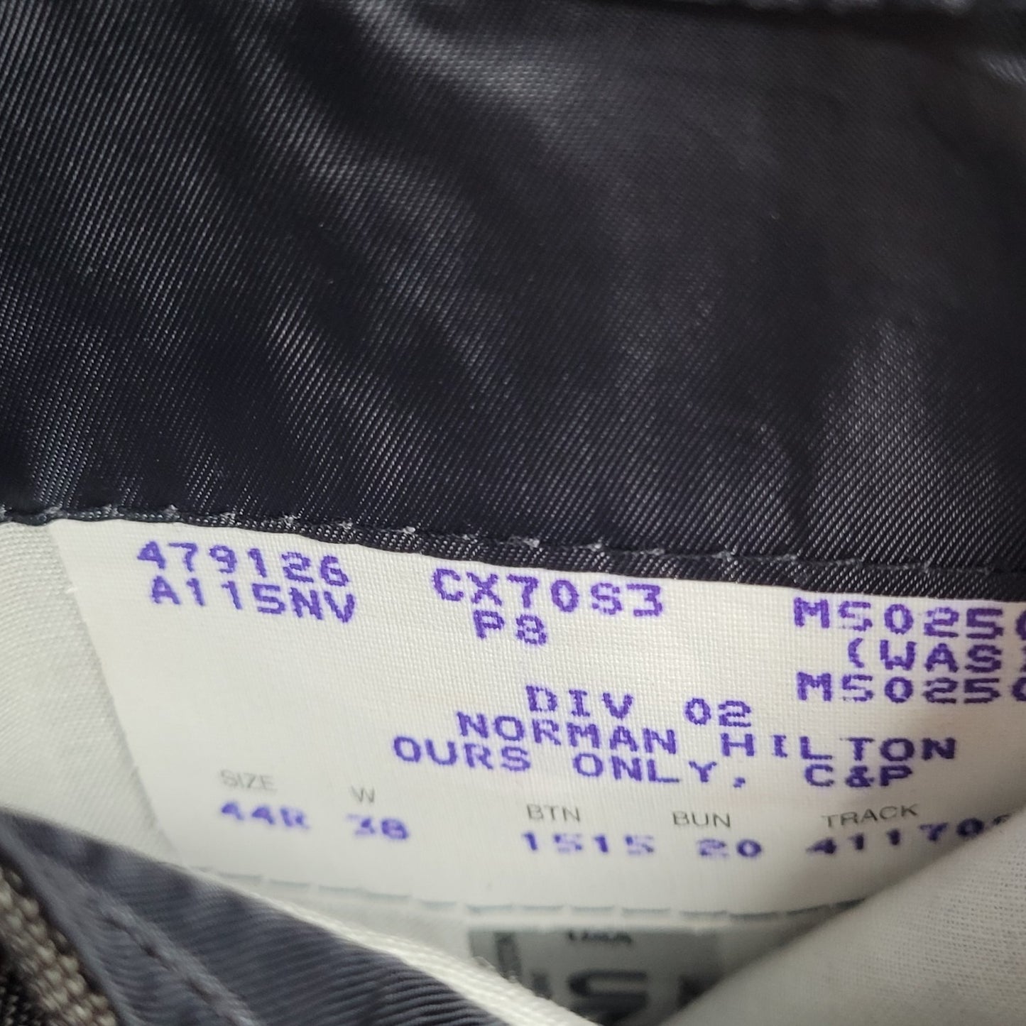 Norman Hilton Grey Tailored 2 Button Ventless Blazer Sport Coat USA Made 44R