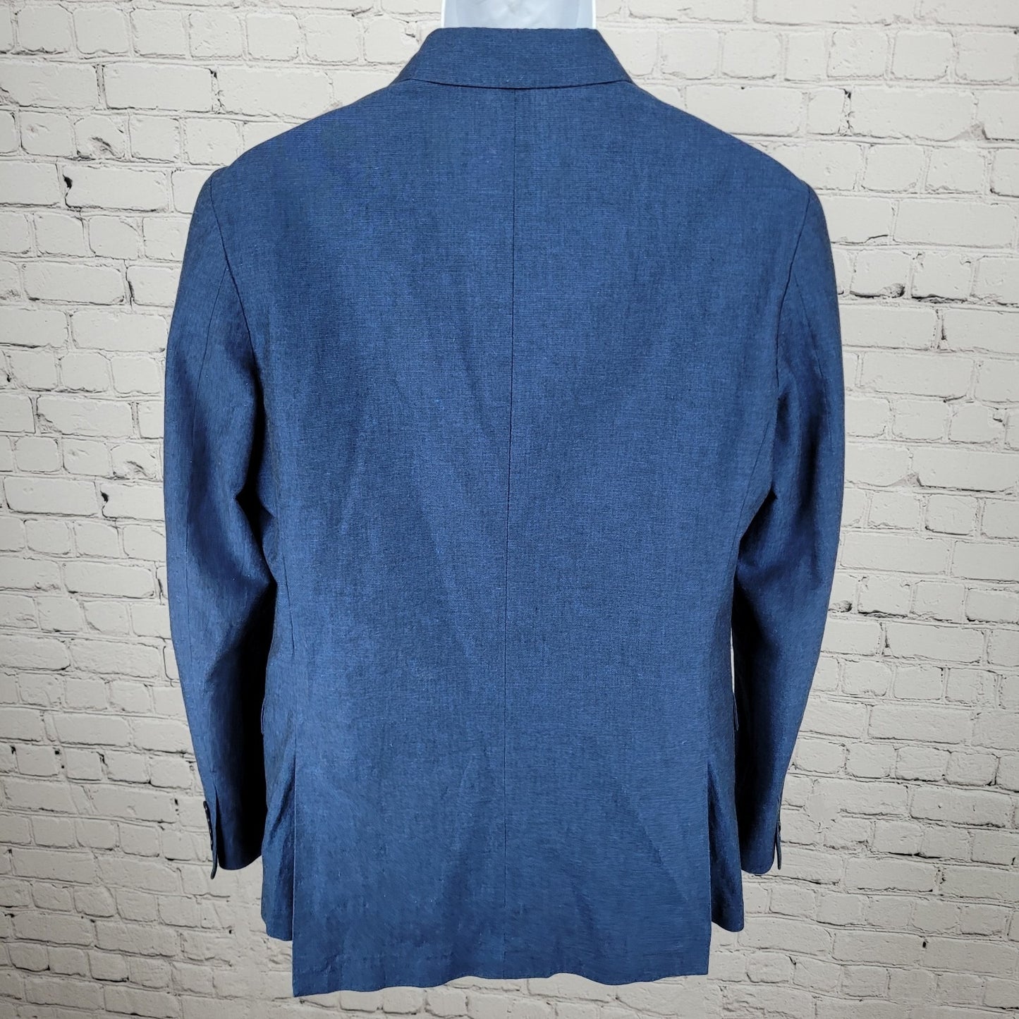 J.CREW Ludlow Blue Linen Cotton Blend Somelos Unlined Blazer Sport Coat Size 38R