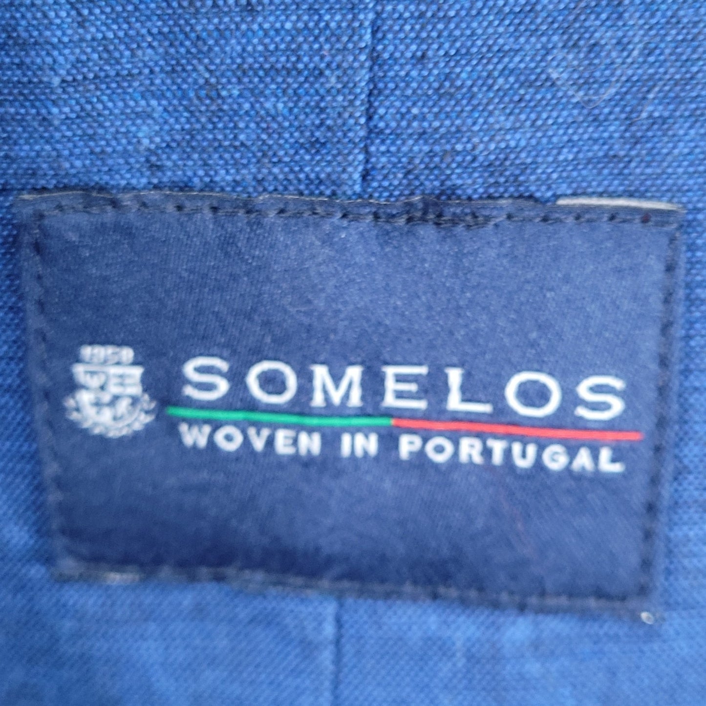 J.CREW Ludlow Blue Linen Cotton Blend Somelos Unlined Blazer Sport Coat Size 38R