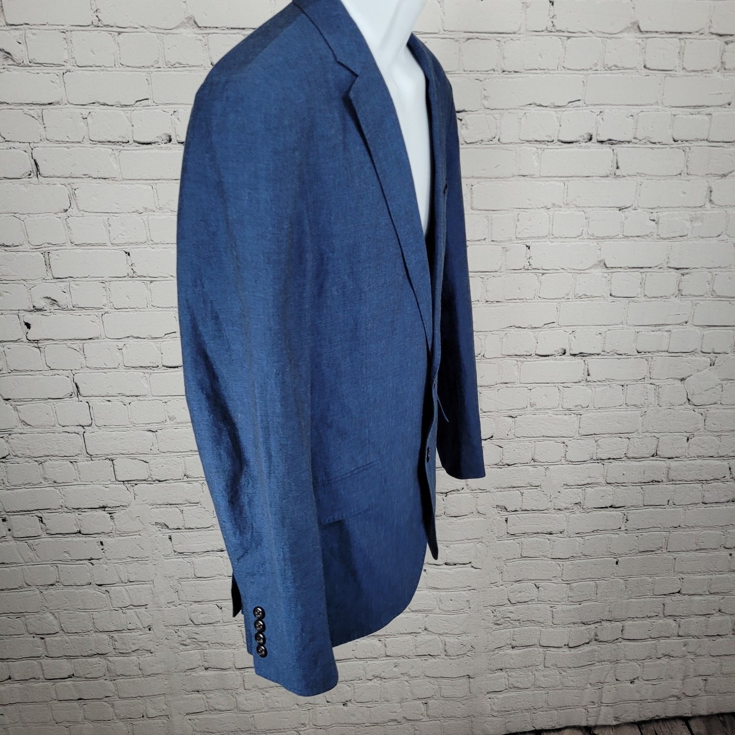 J.CREW Ludlow Blue Linen Cotton Blend Somelos Unlined Blazer Sport Coat Size 38R