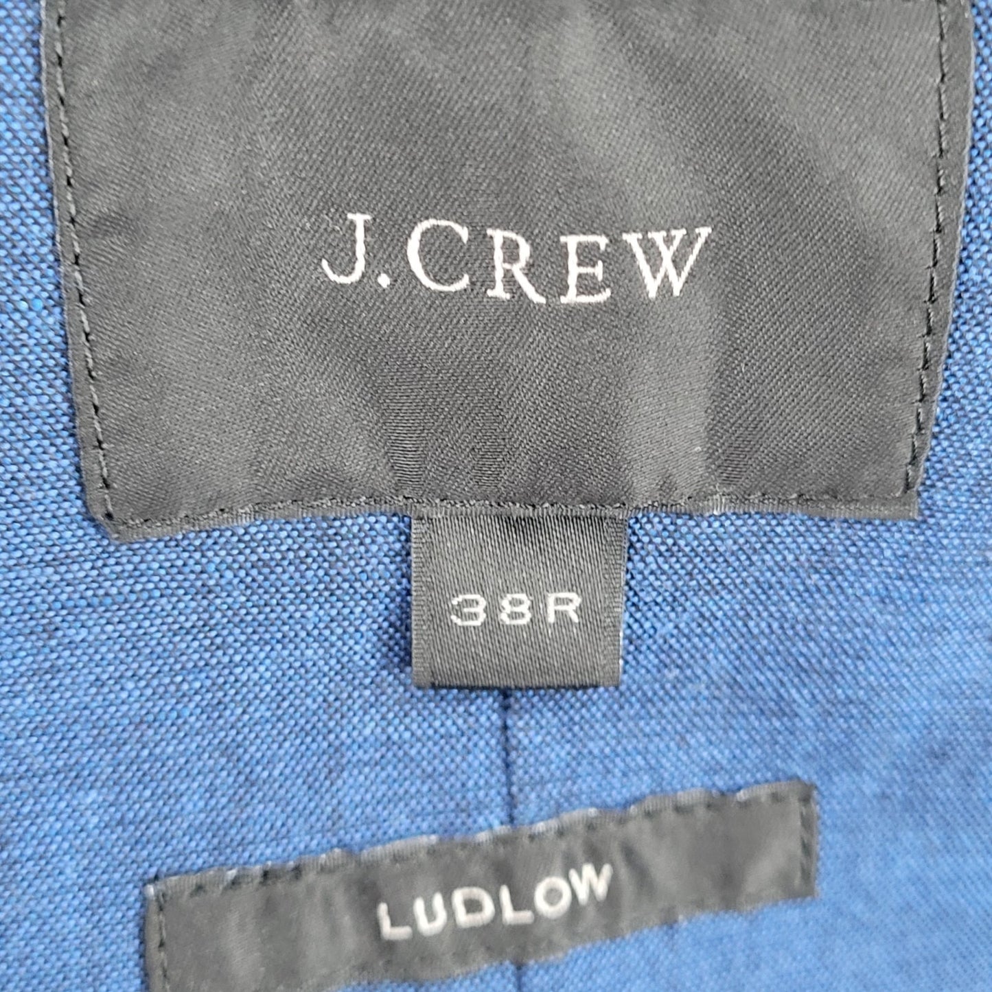 J.CREW Ludlow Blue Linen Cotton Blend Somelos Unlined Blazer Sport Coat Size 38R