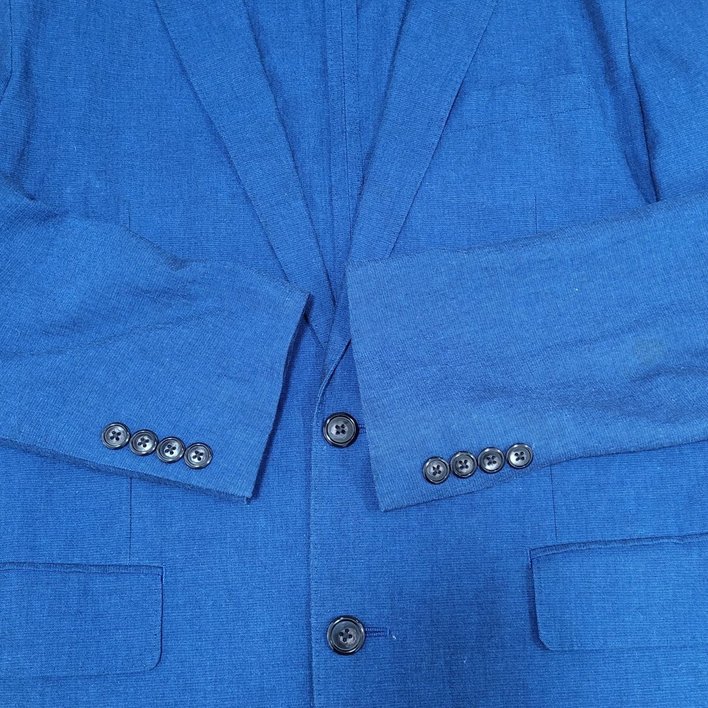 J.CREW Ludlow Blue Linen Cotton Blend Somelos Unlined Blazer Sport Coat Size 38R