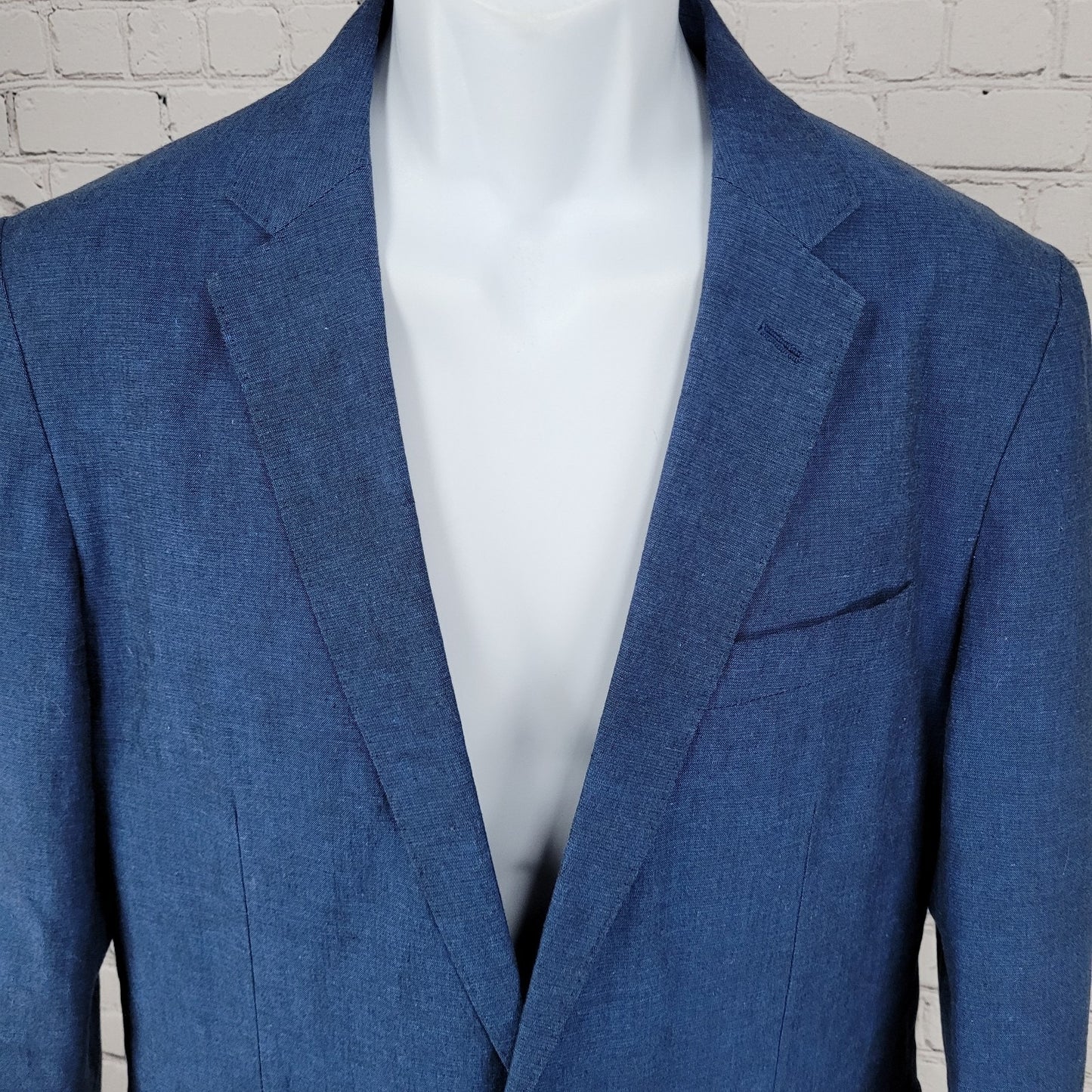 J.CREW Ludlow Blue Linen Cotton Blend Somelos Unlined Blazer Sport Coat Size 38R