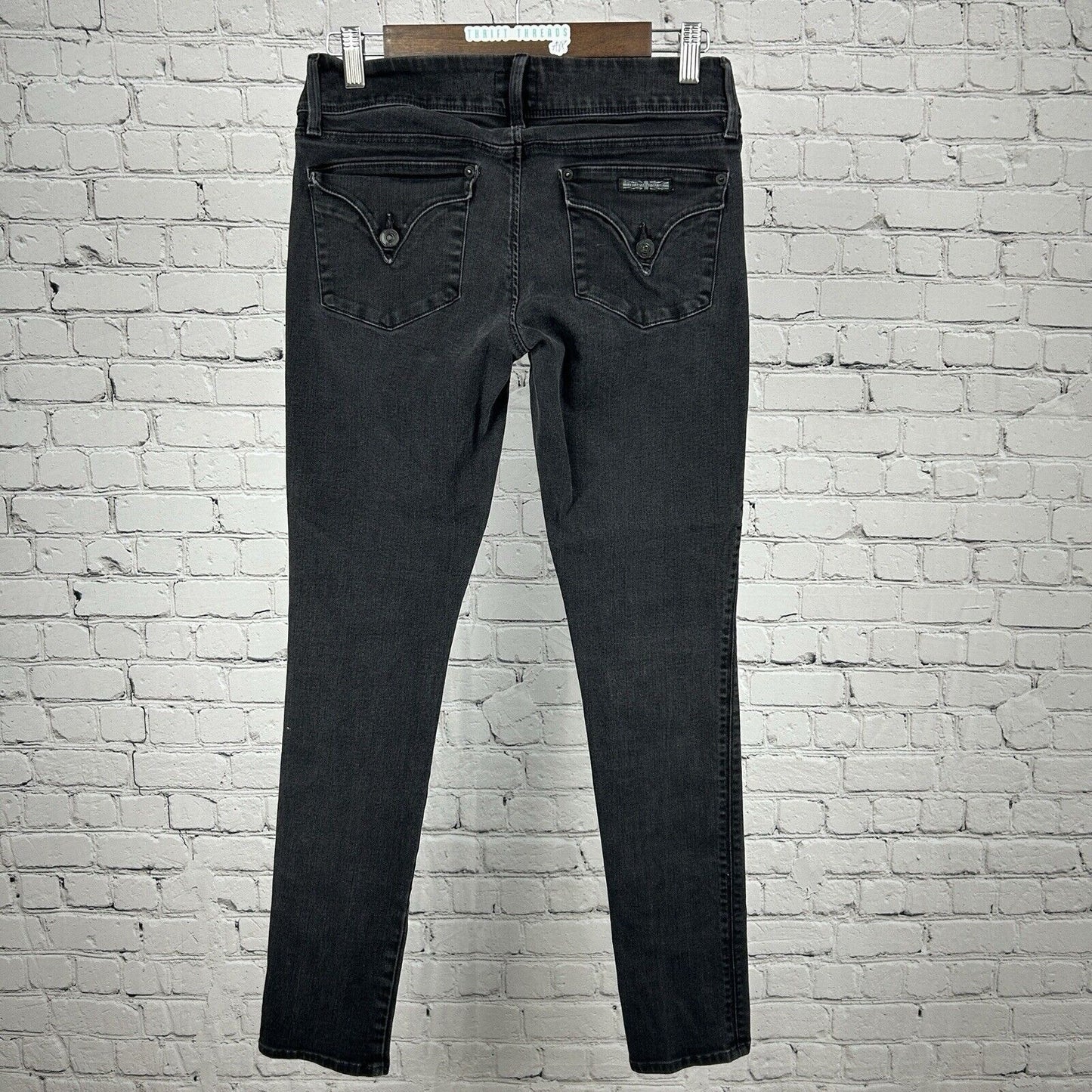 Hudson Collin Skinny Black Light Wash Cotton Blend Jeans Size 28 (28X29.5)