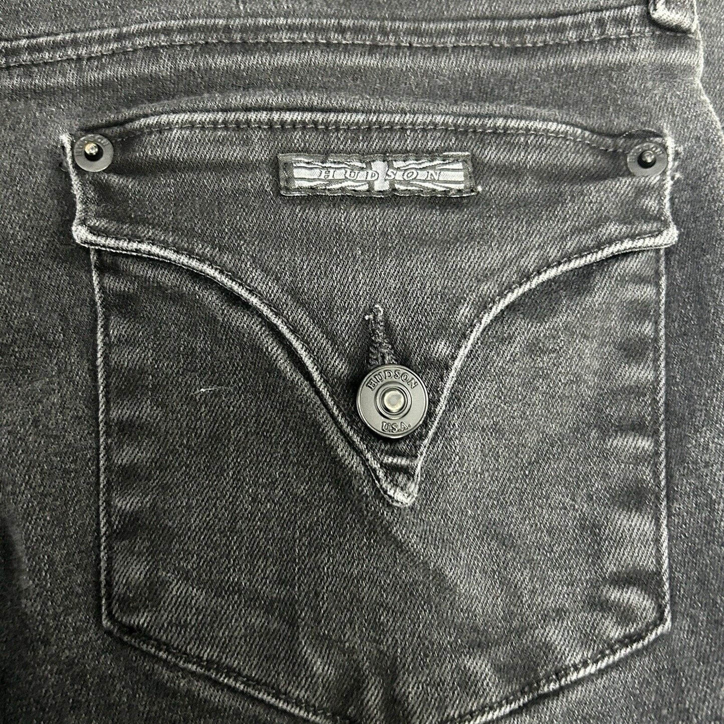 Hudson Collin Skinny Black Light Wash Cotton Blend Jeans Size 28 (28X29.5)