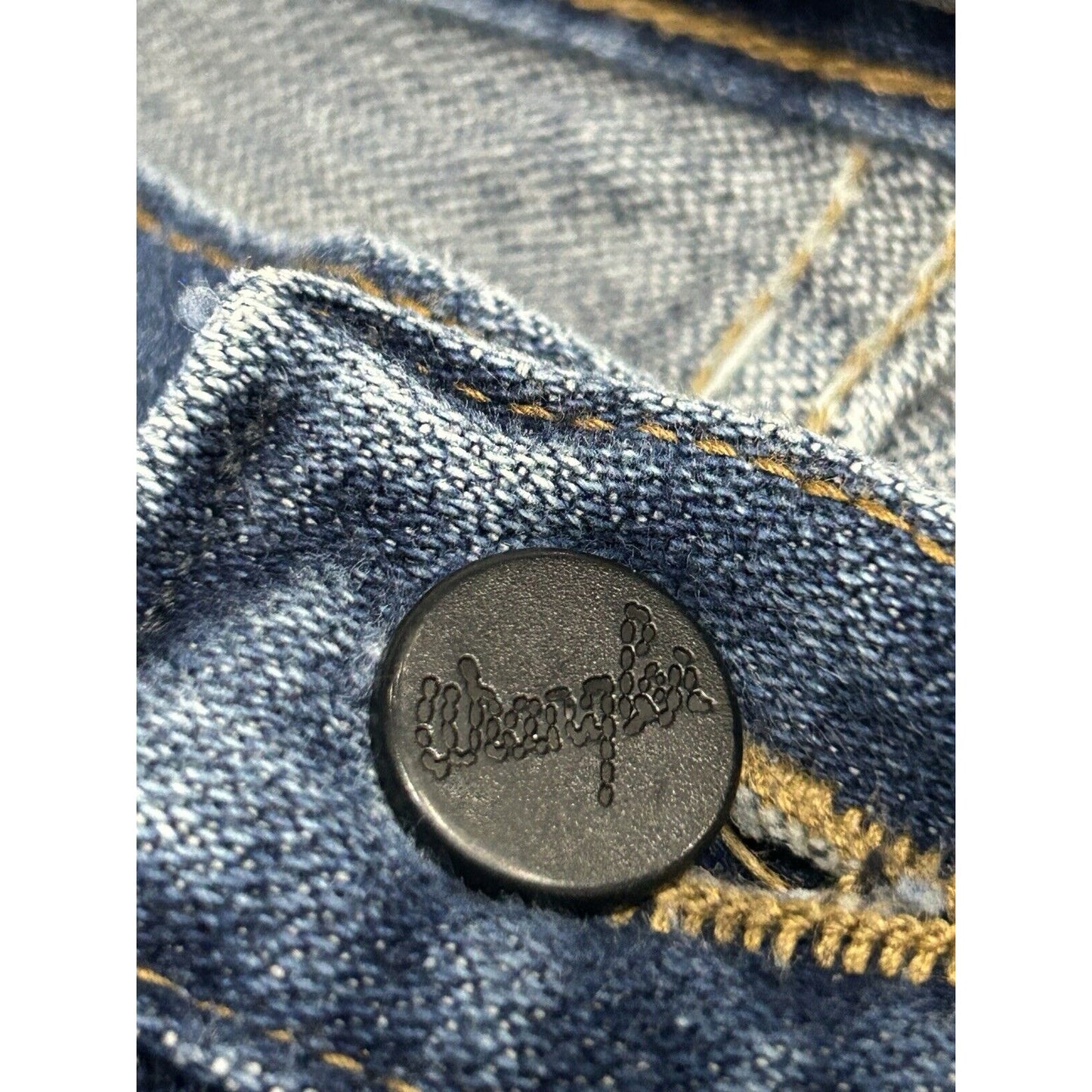 Wrangler 13 Original Flame Resistant Blue 100% Cotton Distressed Jeans (34X36)