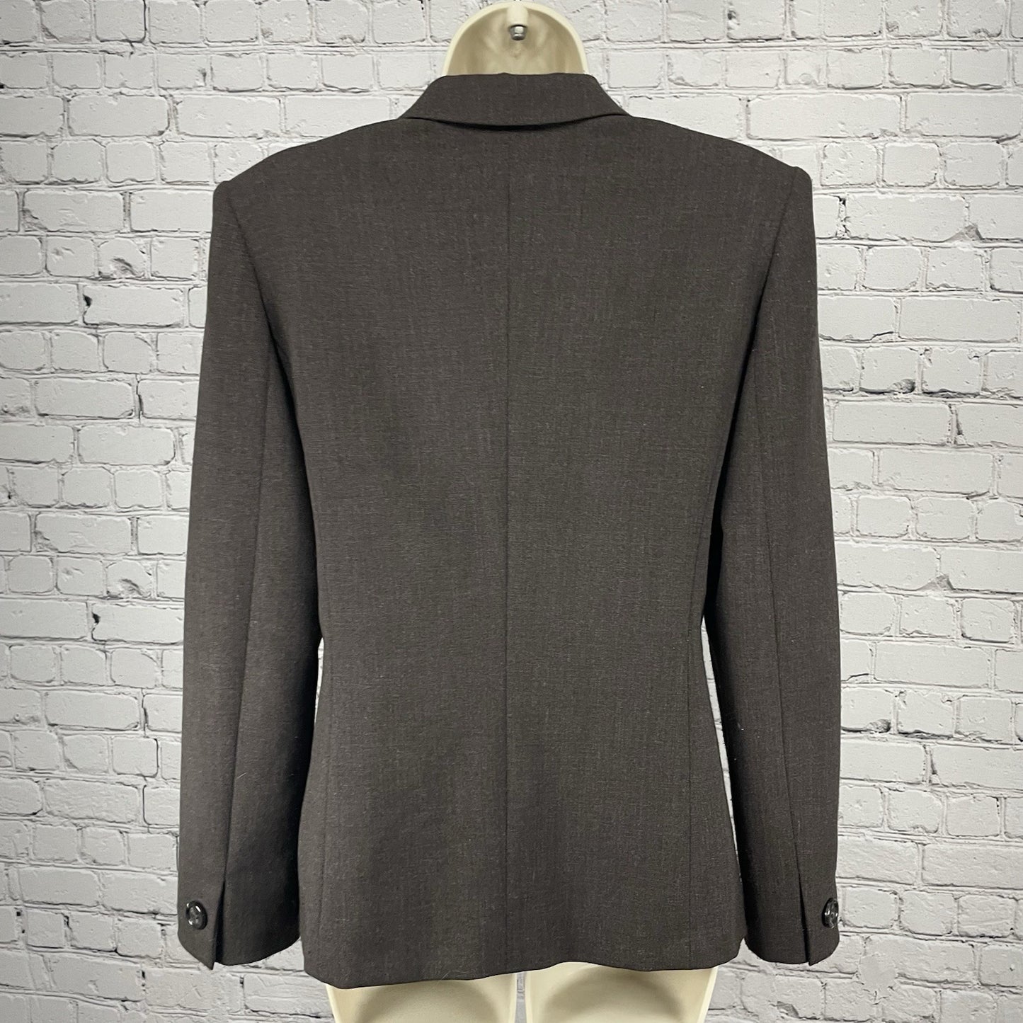 Lineaemme Brown Virgin Wool Blend 4 Button Blazer Jacket Italy Made Size US 6