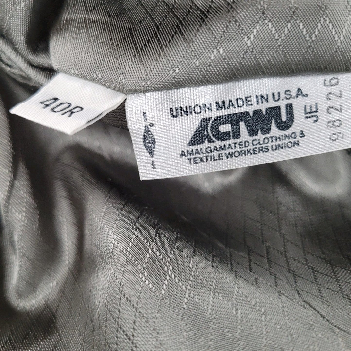 Hart Schaffner & Marx Grey 100% Wool Micron Houndstooth Blazer USA Made Size 40R