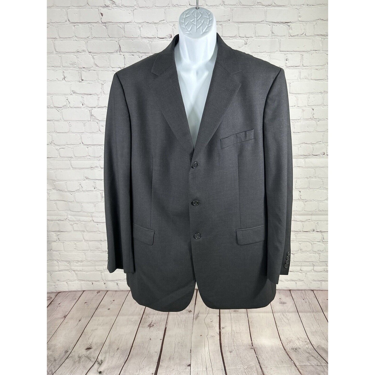 VTG ‘04 346 Brooks Brothers Gray Wool Blend 3 Button Blazer Jacket Men’s 45L