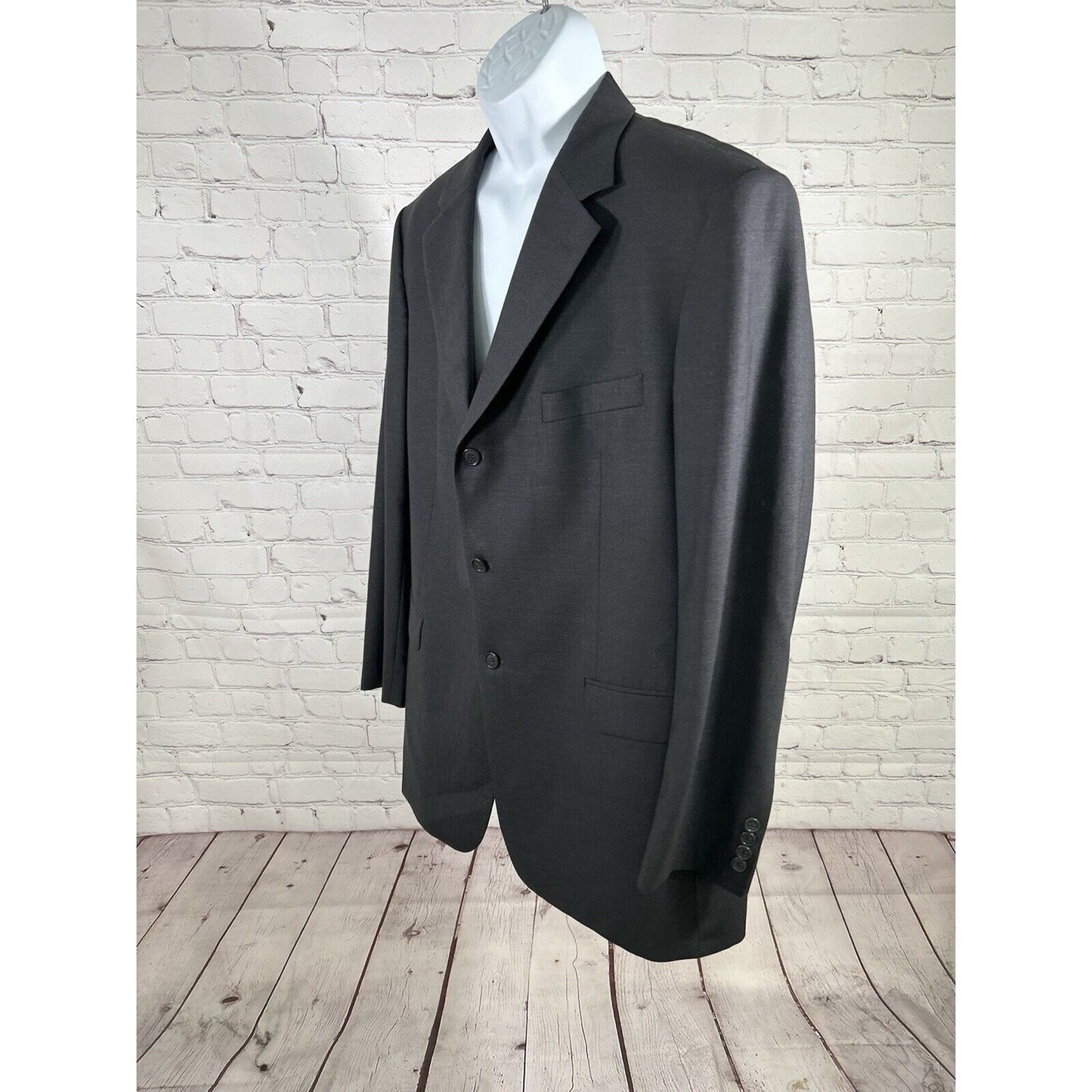 VTG ‘04 346 Brooks Brothers Gray Wool Blend 3 Button Blazer Jacket Men’s 45L