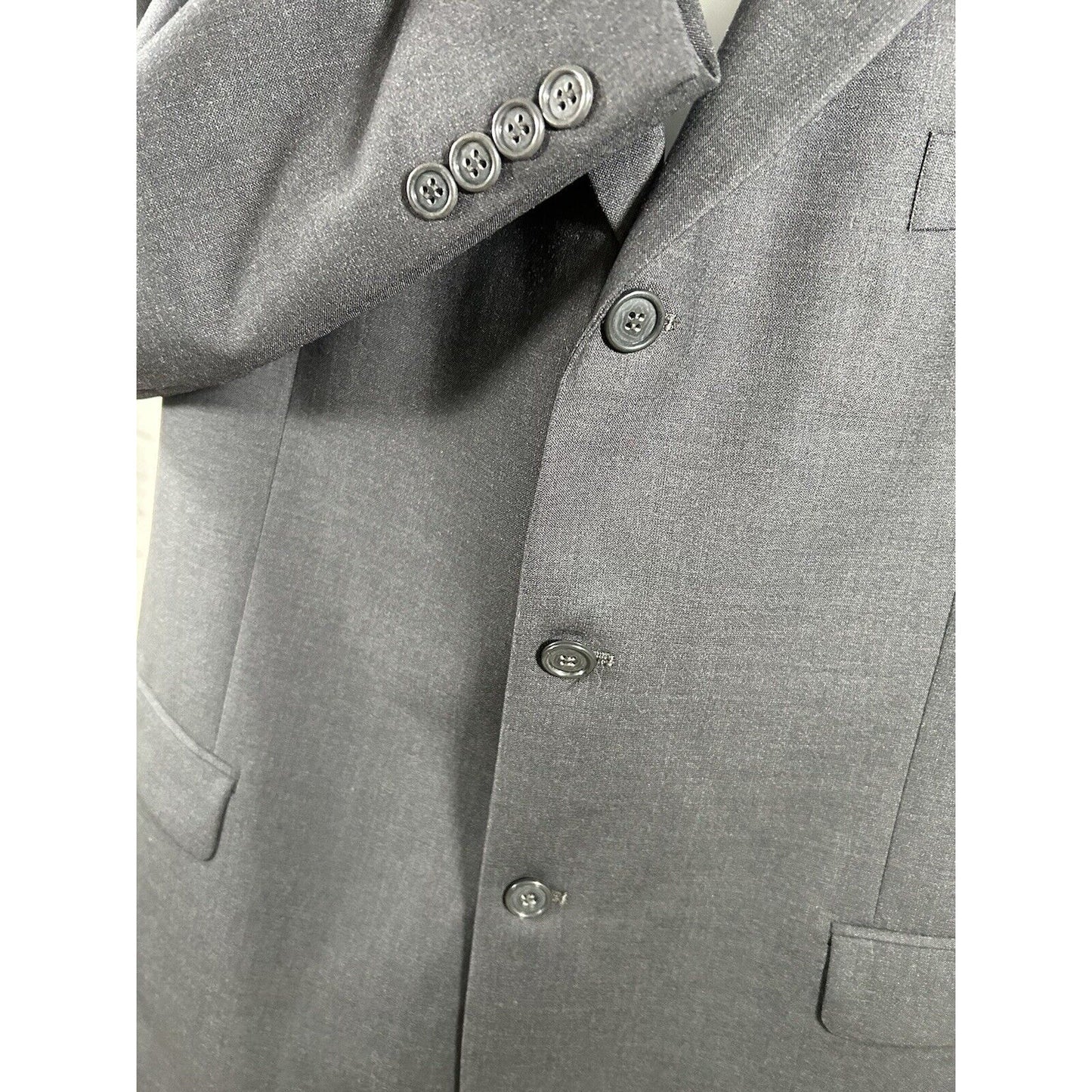 VTG ‘04 346 Brooks Brothers Gray Wool Blend 3 Button Blazer Jacket Men’s 45L