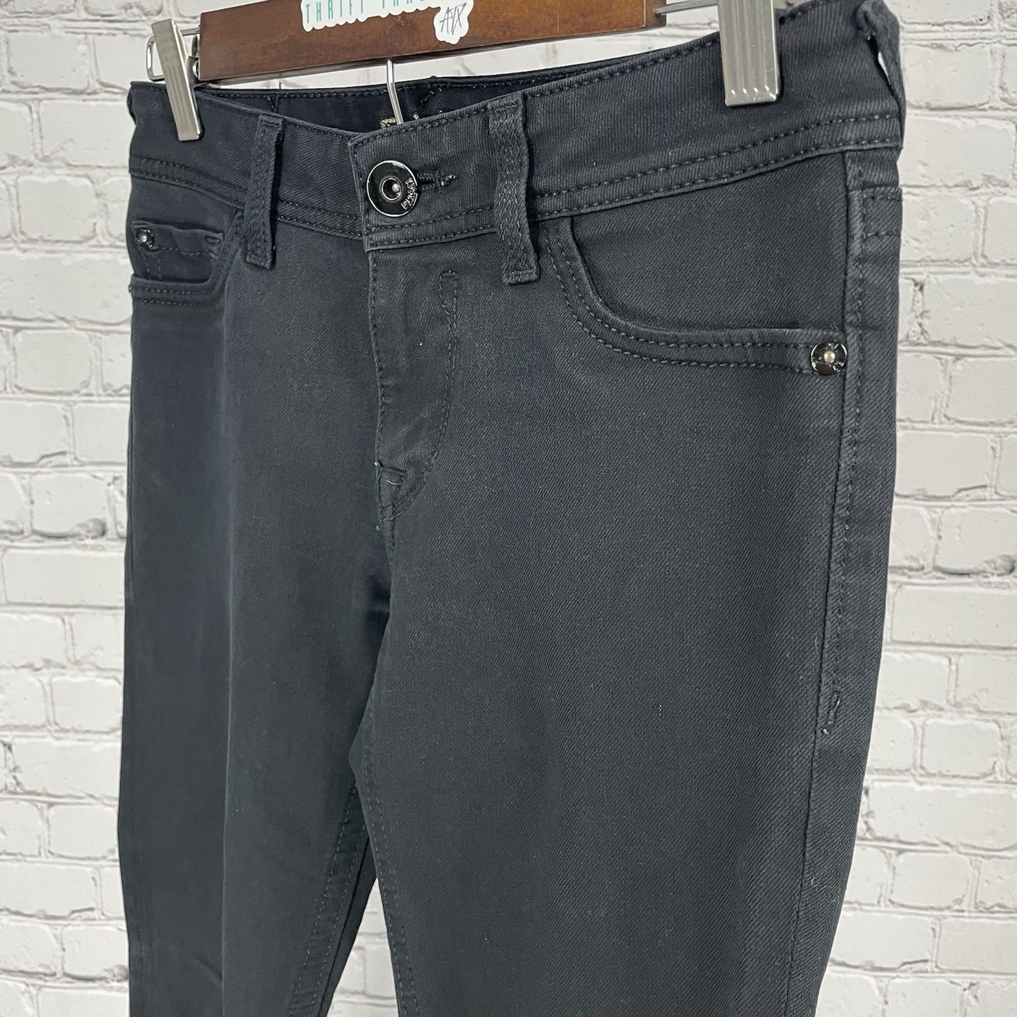 DL1961 Black Denim Amanda Skinny 4 Way Stretch Jeans USA Made Size 26 (27x30.5)