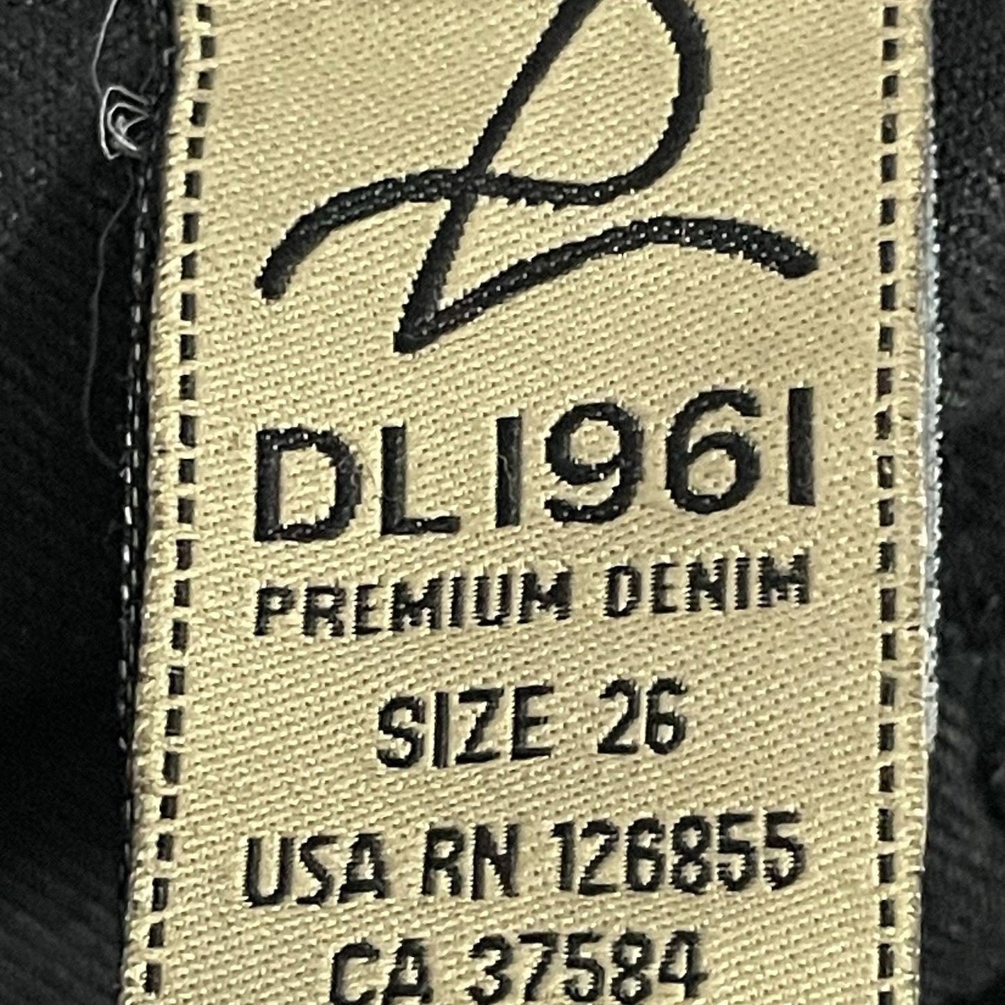 DL1961 Black Denim Amanda Skinny 4 Way Stretch Jeans USA Made Size 26 (27x30.5)