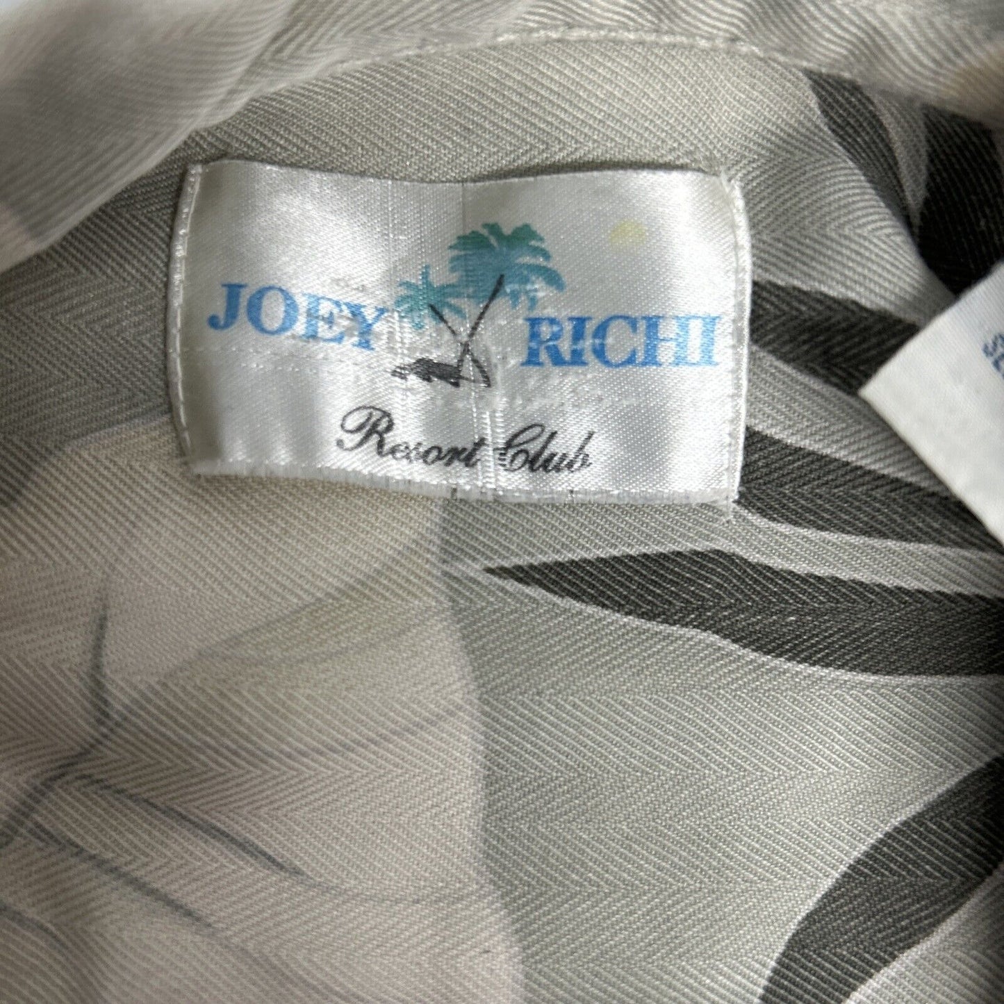 VTG Joey Richi Resort Club Green Floral 100% Silk Hawaiian Tropical Shirt Men L