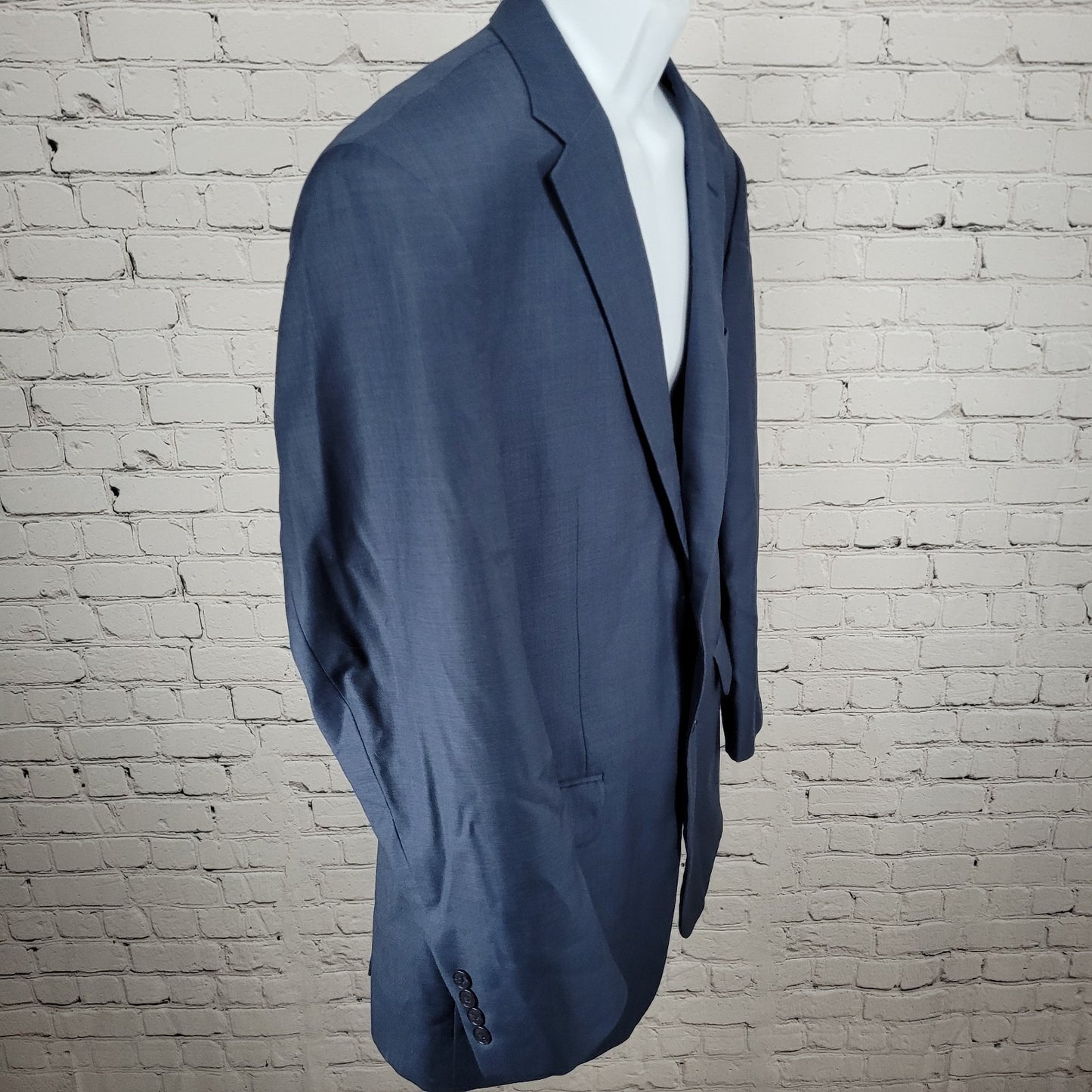 Jos A Bank Blue 100% Wool Travelers Collection Tailored Fit Blazer Size 44R