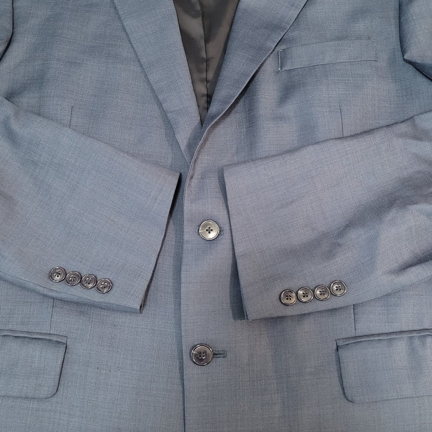 Jos A Bank Blue 100% Wool Travelers Collection Tailored Fit Blazer Size 44R