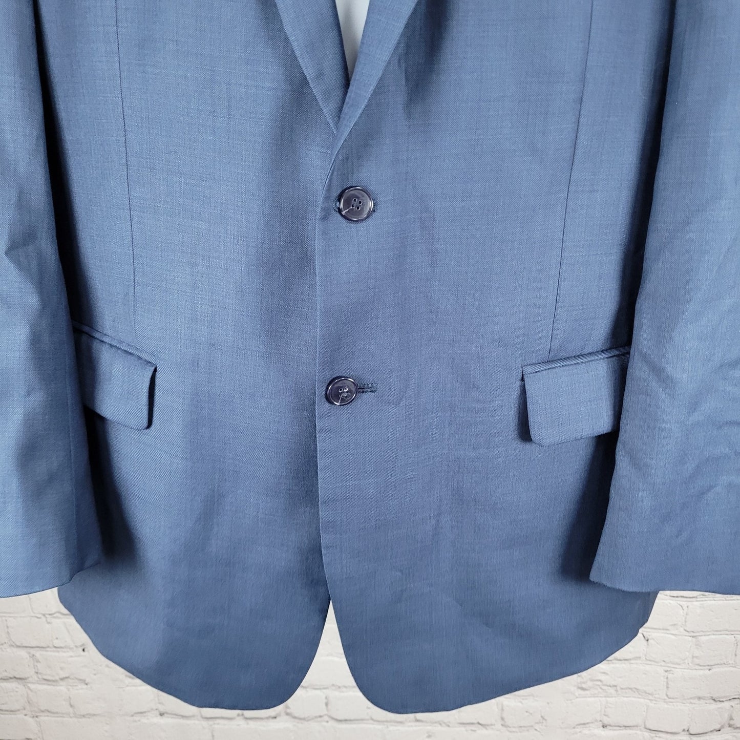 Jos A Bank Blue 100% Wool Travelers Collection Tailored Fit Blazer Size 44R