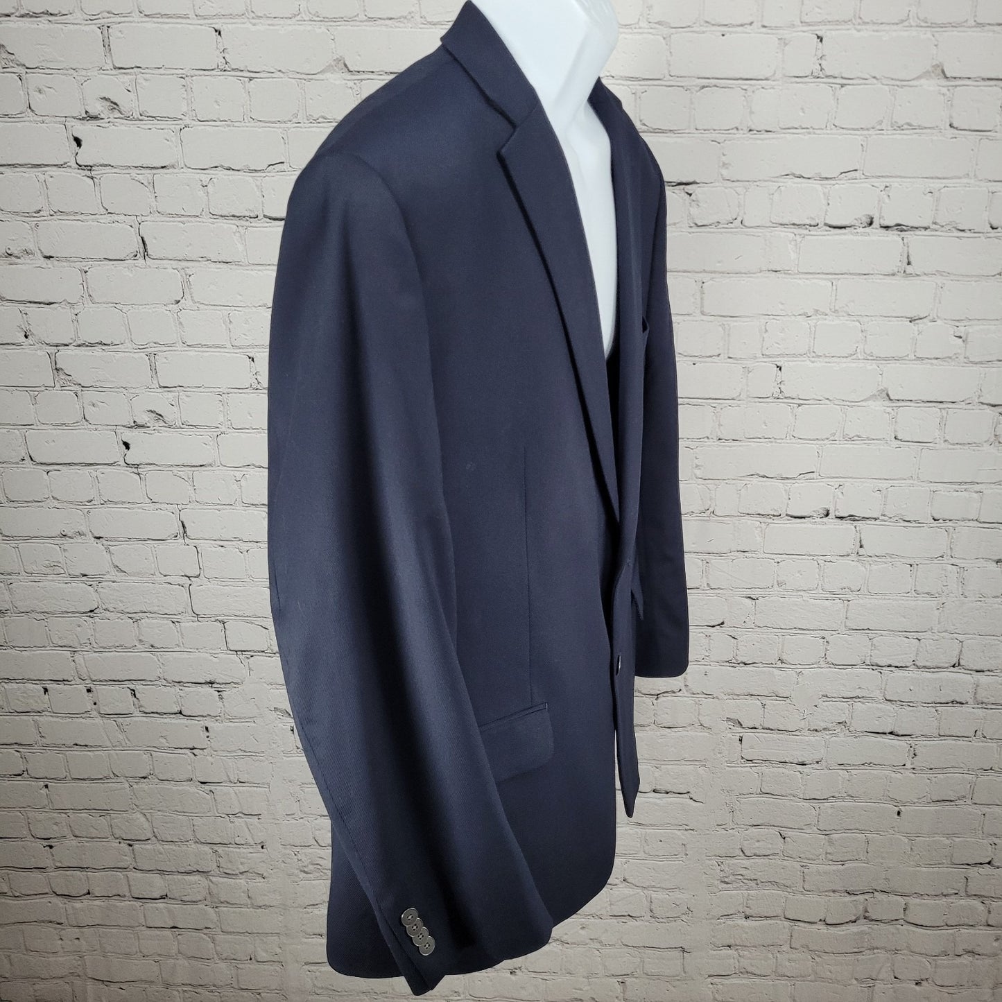 Michael Kors Navy Blue 2 Button Double Vented Notch Blazer Sport Coat Size 46R
