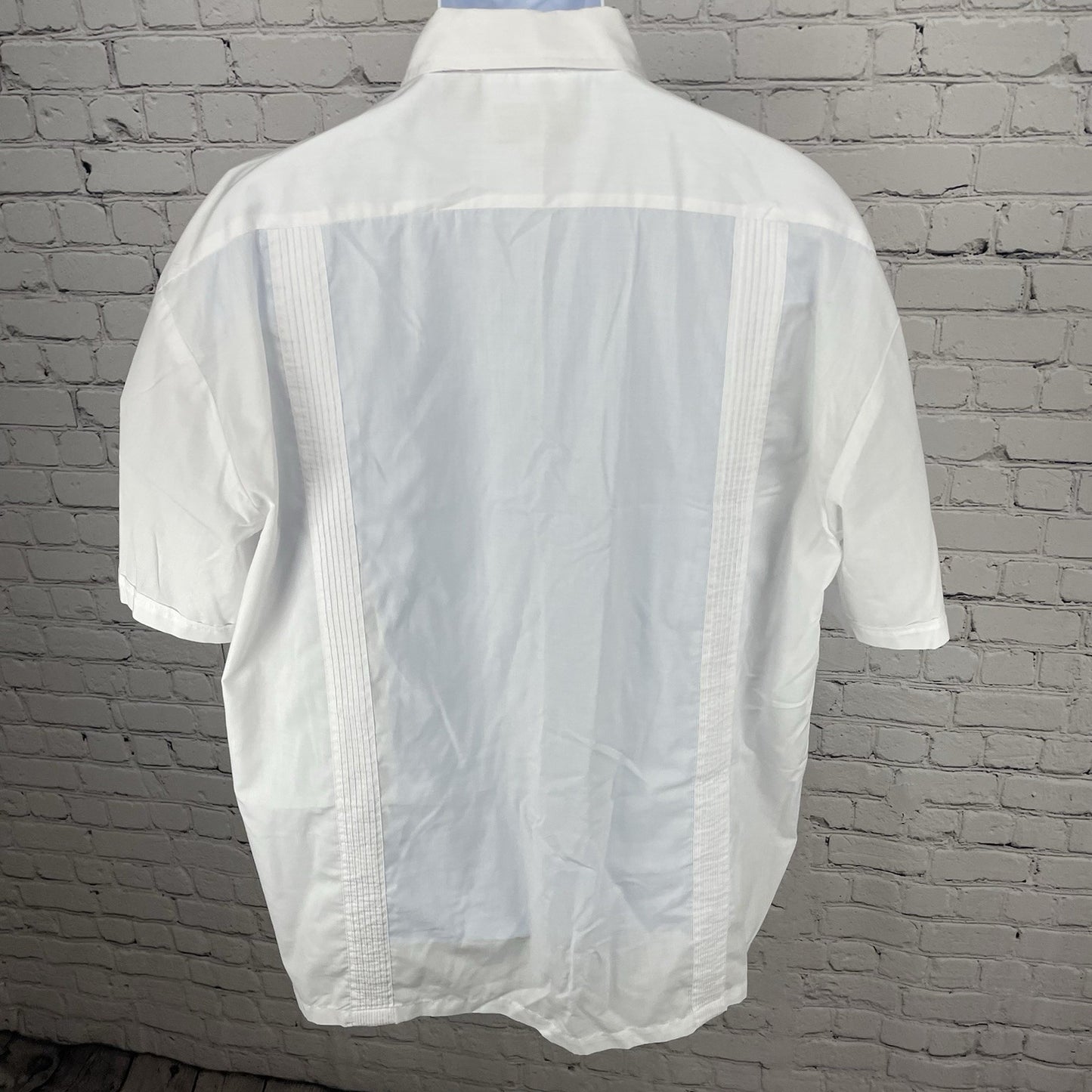 Saint Gianfranco White Guayabera Button Up Collared Lightweight Shirt Size XXL