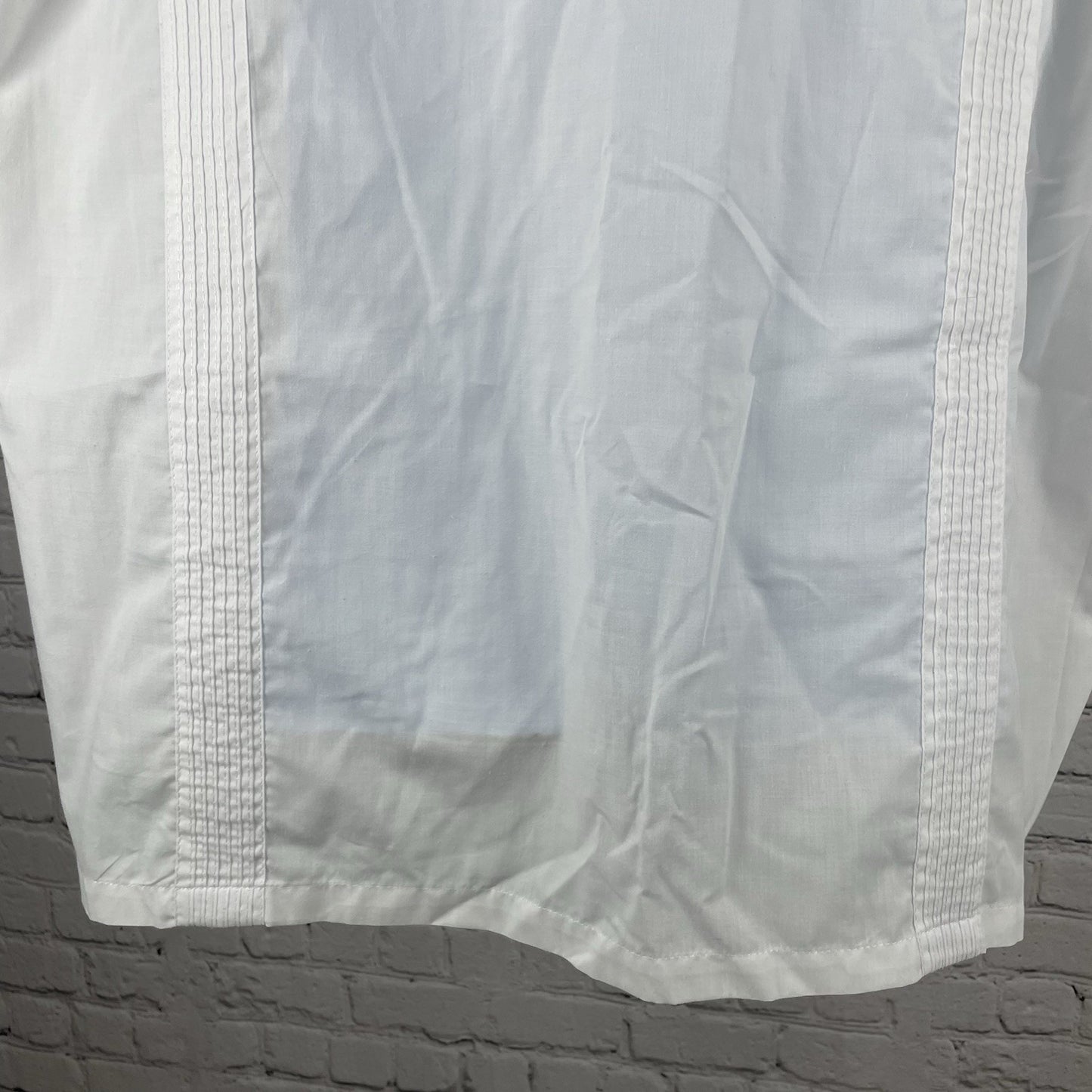Saint Gianfranco White Guayabera Button Up Collared Lightweight Shirt Size XXL