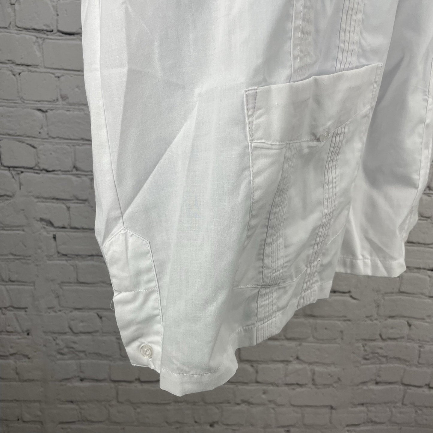 Saint Gianfranco White Guayabera Button Up Collared Lightweight Shirt Size XXL