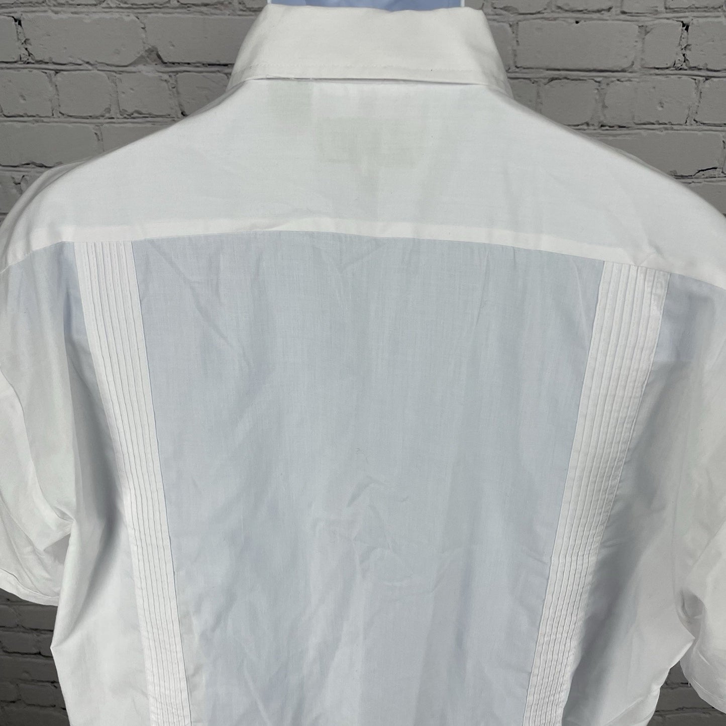 Saint Gianfranco White Guayabera Button Up Collared Lightweight Shirt Size XXL