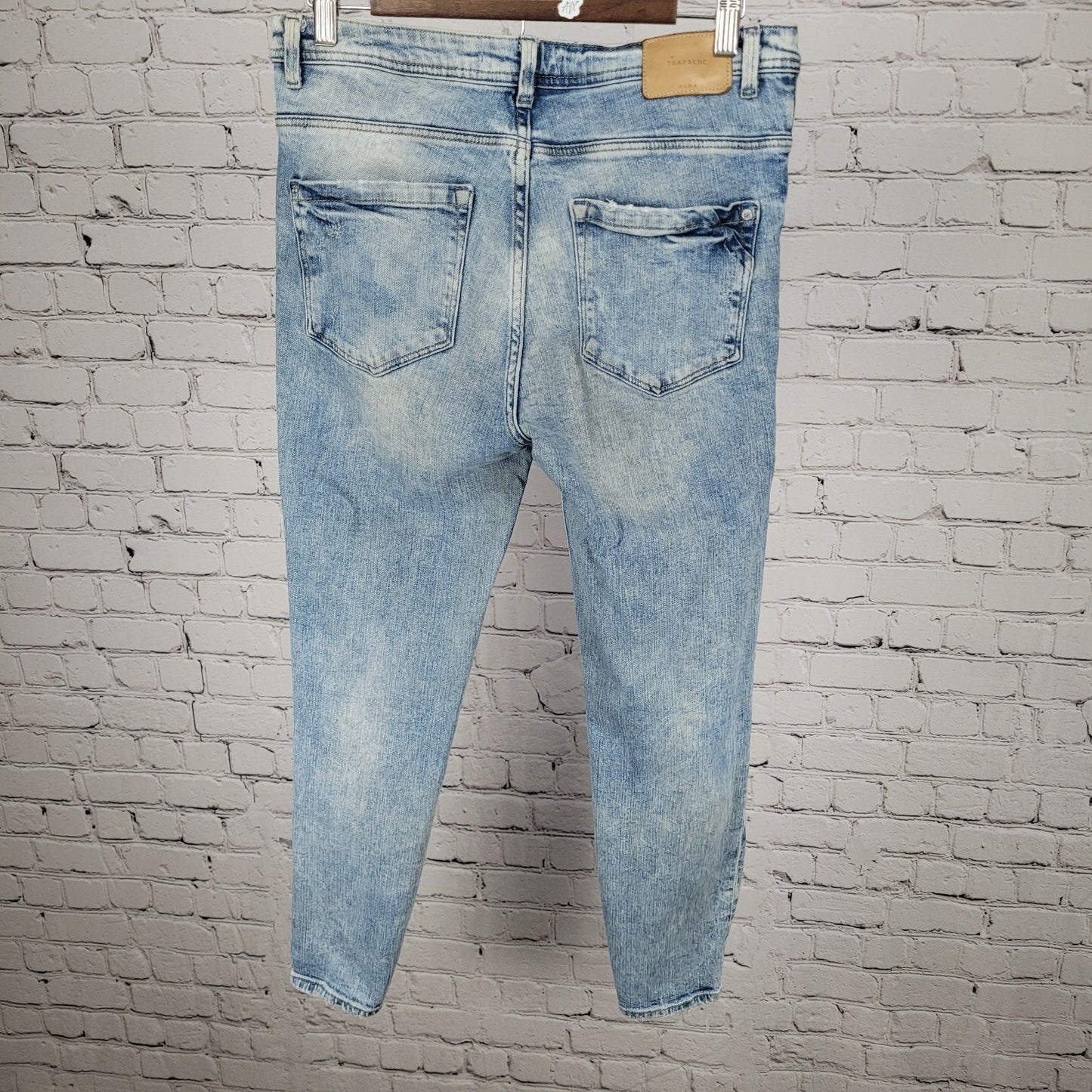 Trafaluc Denim Makers Zara Distressed Mid Rise Stretch Jeans Size 8 (31x26)