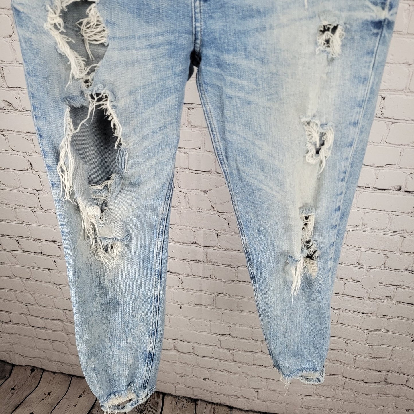 Trafaluc Denim Makers Zara Distressed Mid Rise Stretch Jeans Size 8 (31x26)
