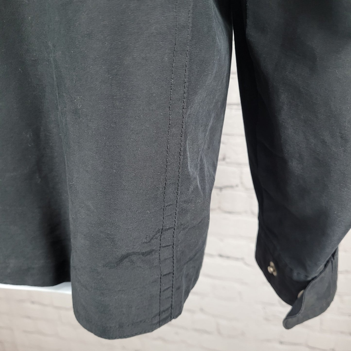 Harold Powell Black Full Zip Mesh Lined Inner Pockets Jacket Size Large L