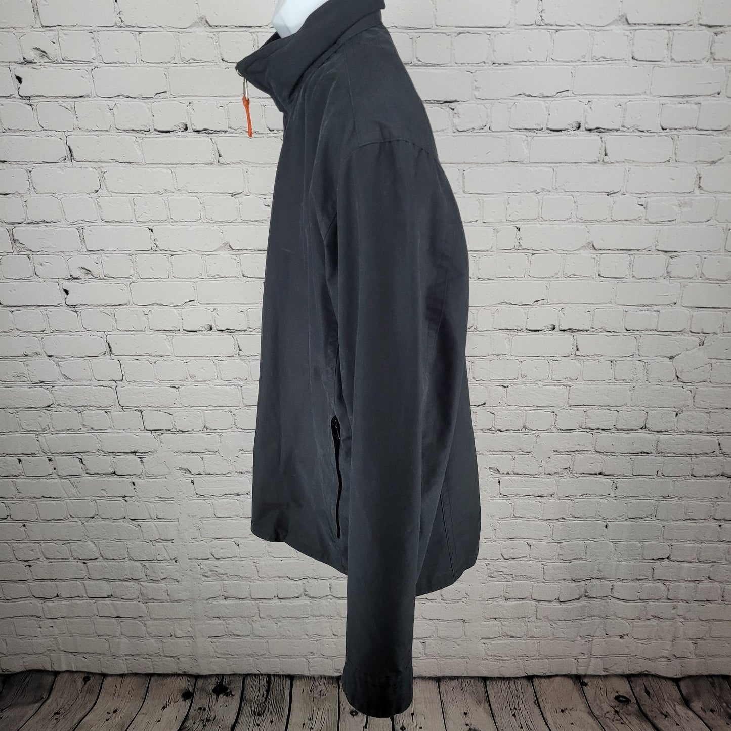 Harold Powell Black Full Zip Mesh Lined Inner Pockets Jacket Size Large L
