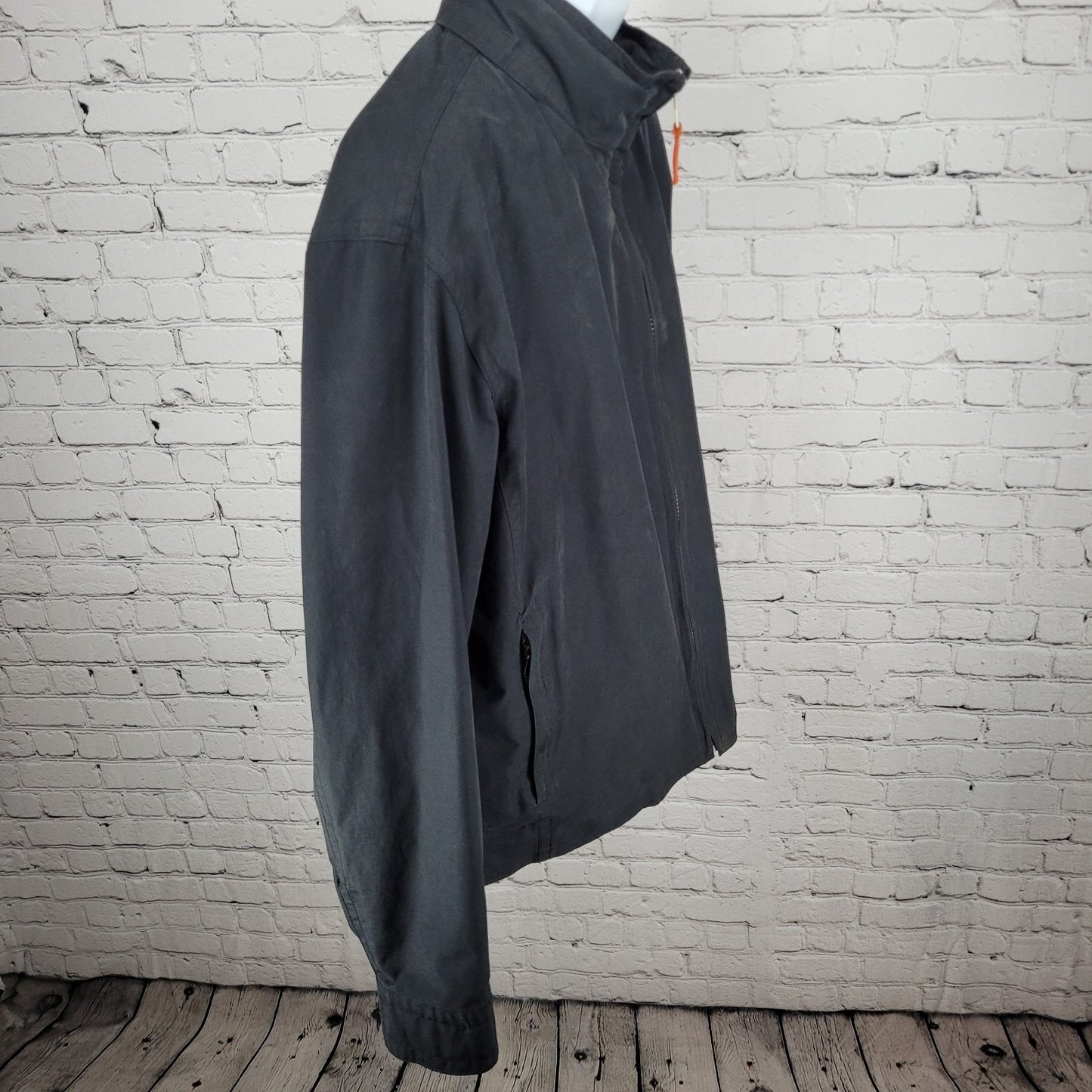 Harold Powell Black Full Zip Mesh Lined Inner Pockets Jacket Size Large L