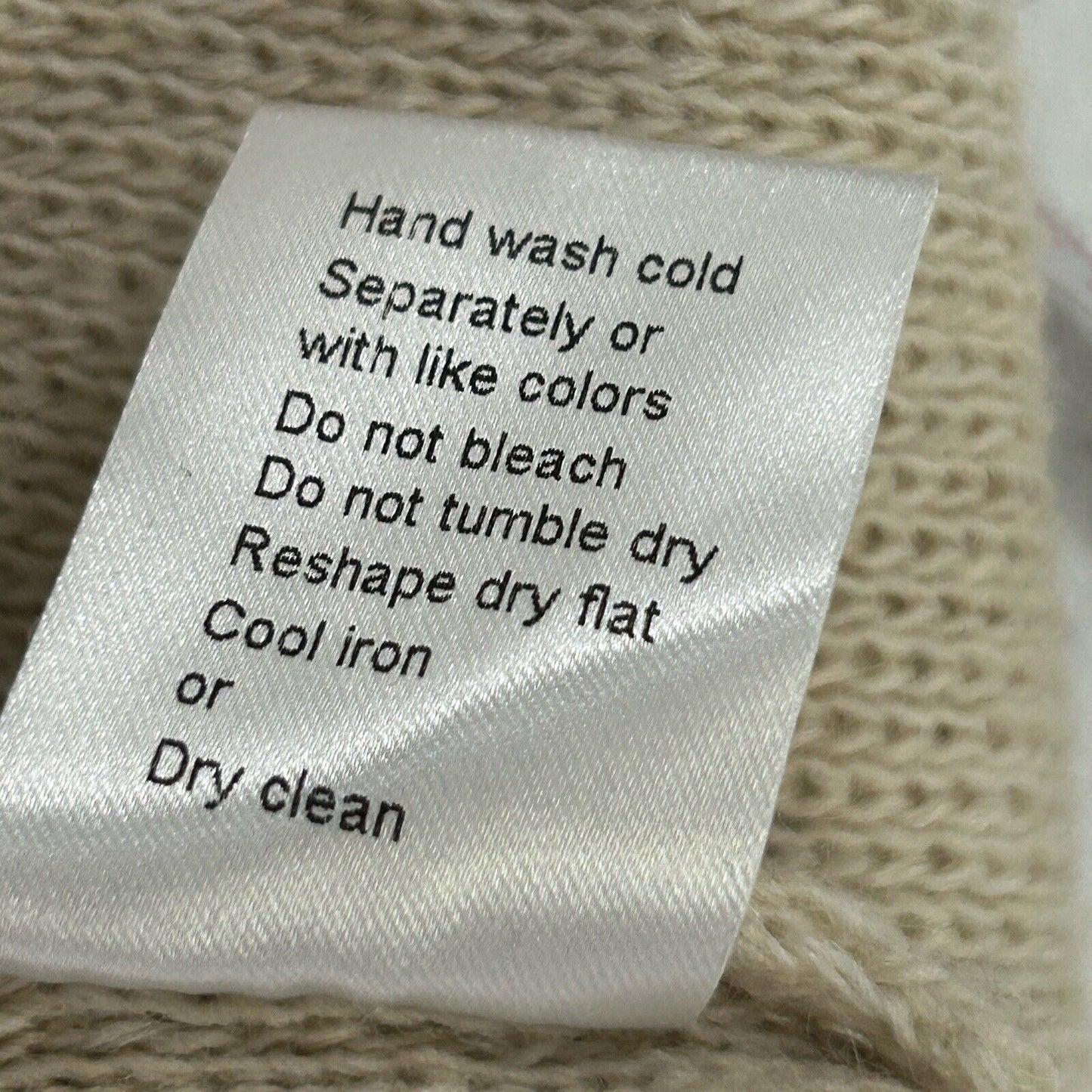 Cocogio Italian Beige Tan 3/4 Sleeve Open Cardigan Sweater With Pockets Size XL