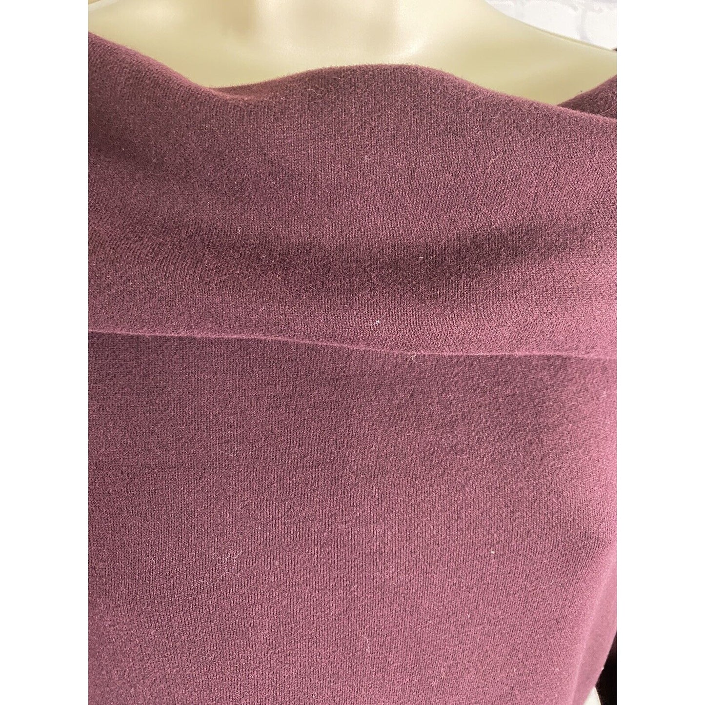 Victoria Sport Dark Purple Pullover Boat Neck Long Sleeve Sweater Sweatshirt XS