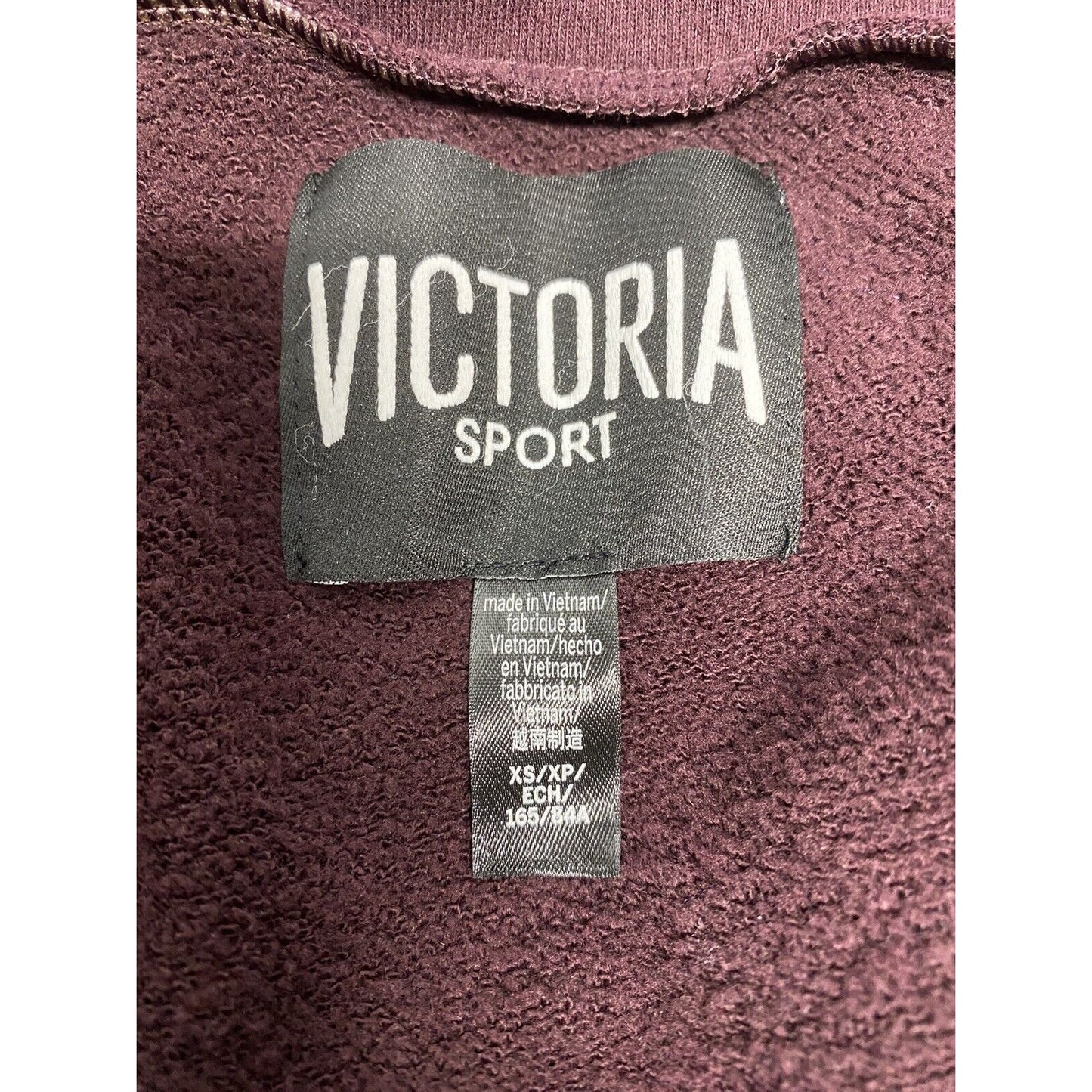 Victoria Sport Dark Purple Pullover Boat Neck Long Sleeve Sweater Sweatshirt XS