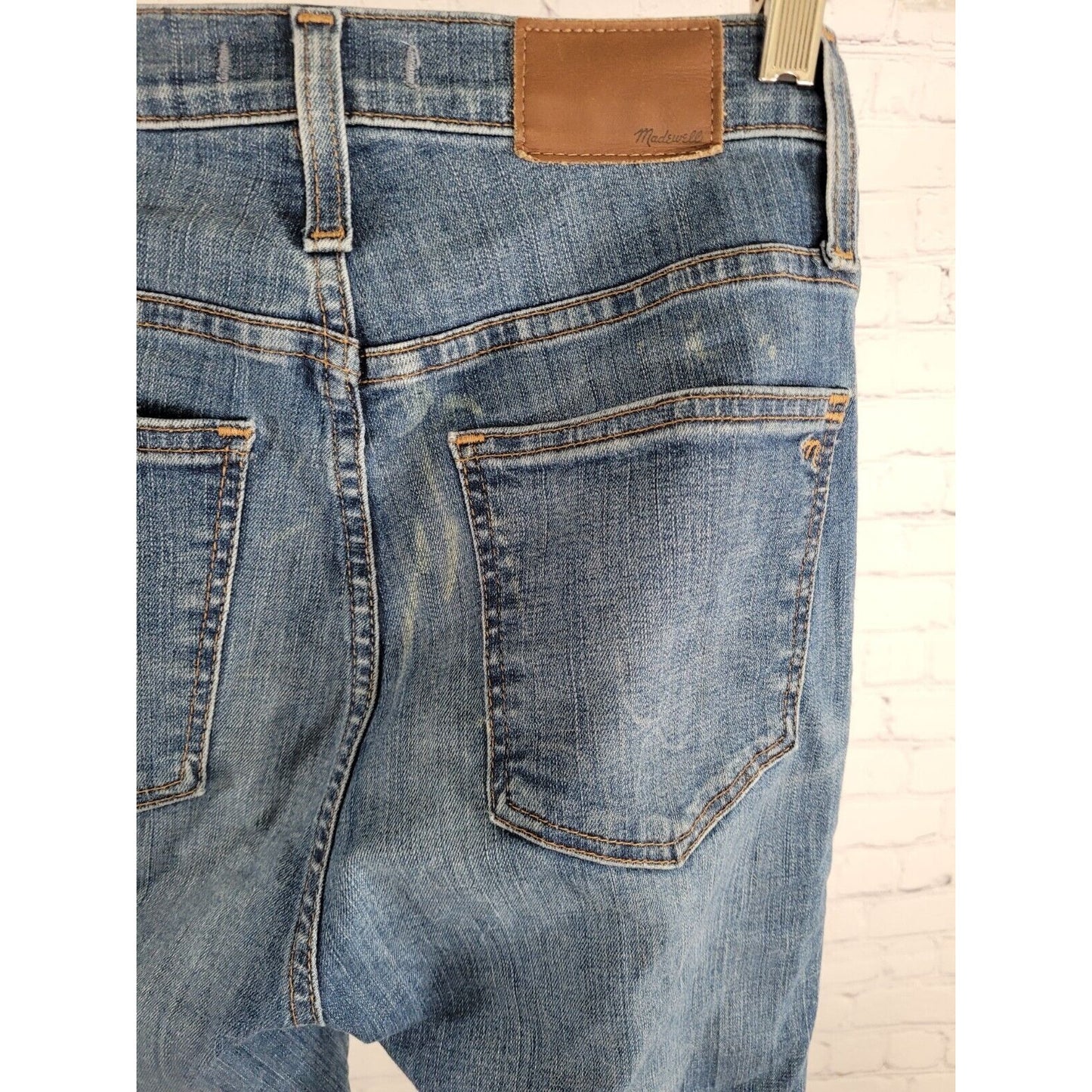 Madewell Blue Distressed 10" High Rise Skinny Jeans Women’s Size 23 (24 X 27)