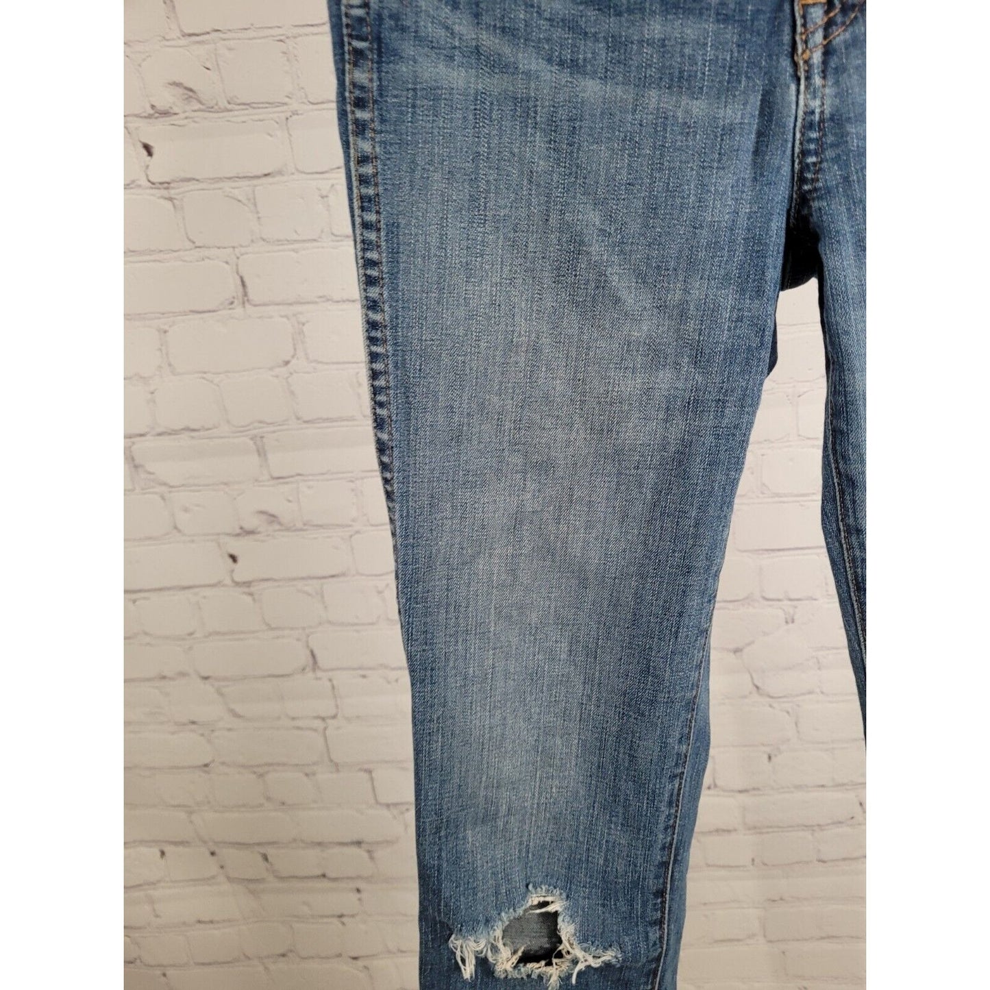 Madewell Blue Distressed 10" High Rise Skinny Jeans Women’s Size 23 (24 X 27)