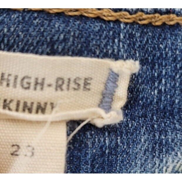 Madewell Blue Distressed 10" High Rise Skinny Jeans Women’s Size 23 (24 X 27)