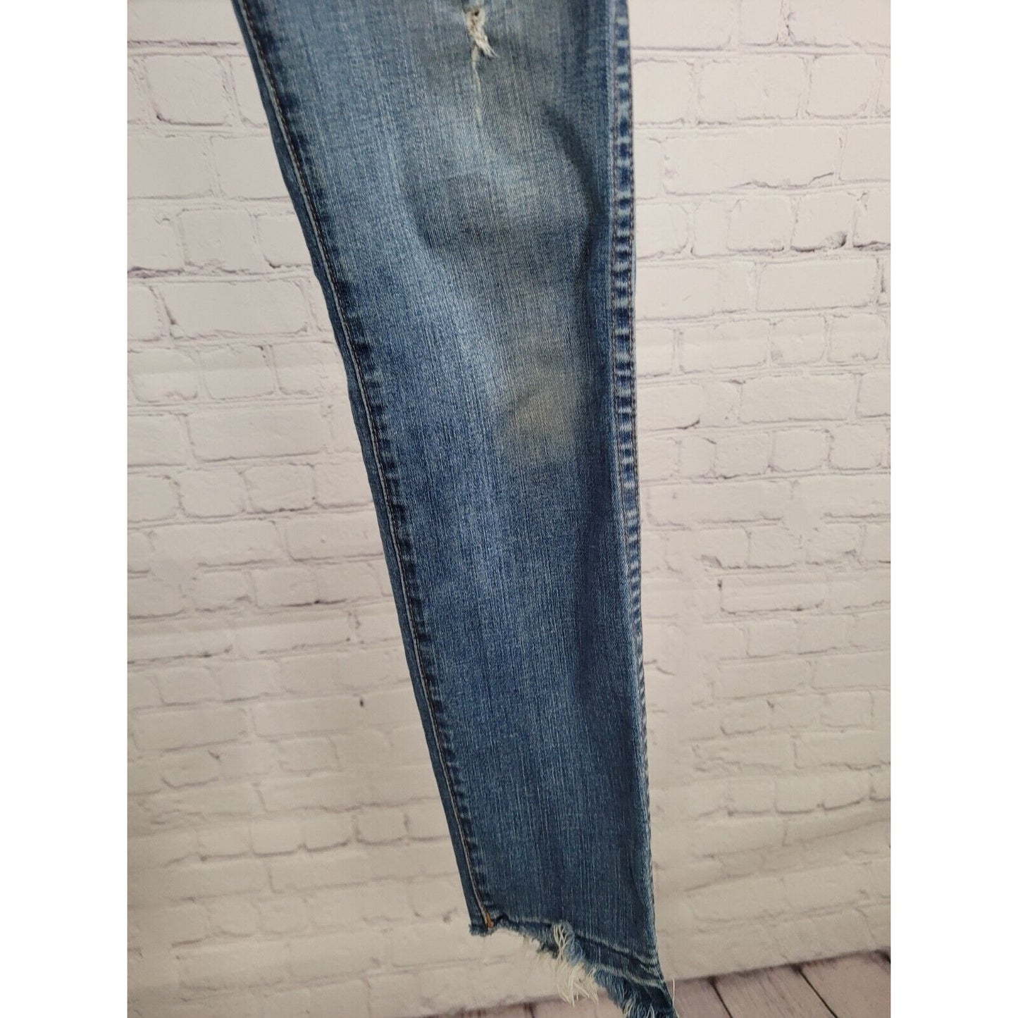Madewell Blue Distressed 10" High Rise Skinny Jeans Women’s Size 23 (24 X 27)