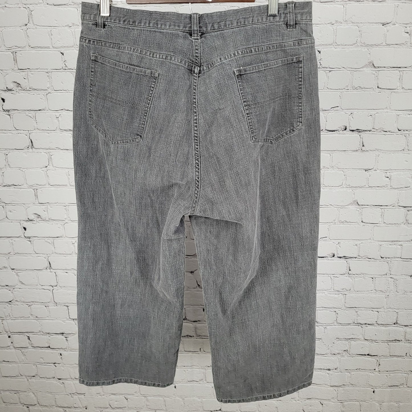 Additions By Chico's Grey Wide Leg High Rise Crop Jeans Size 2.5 US 14 (31x21)