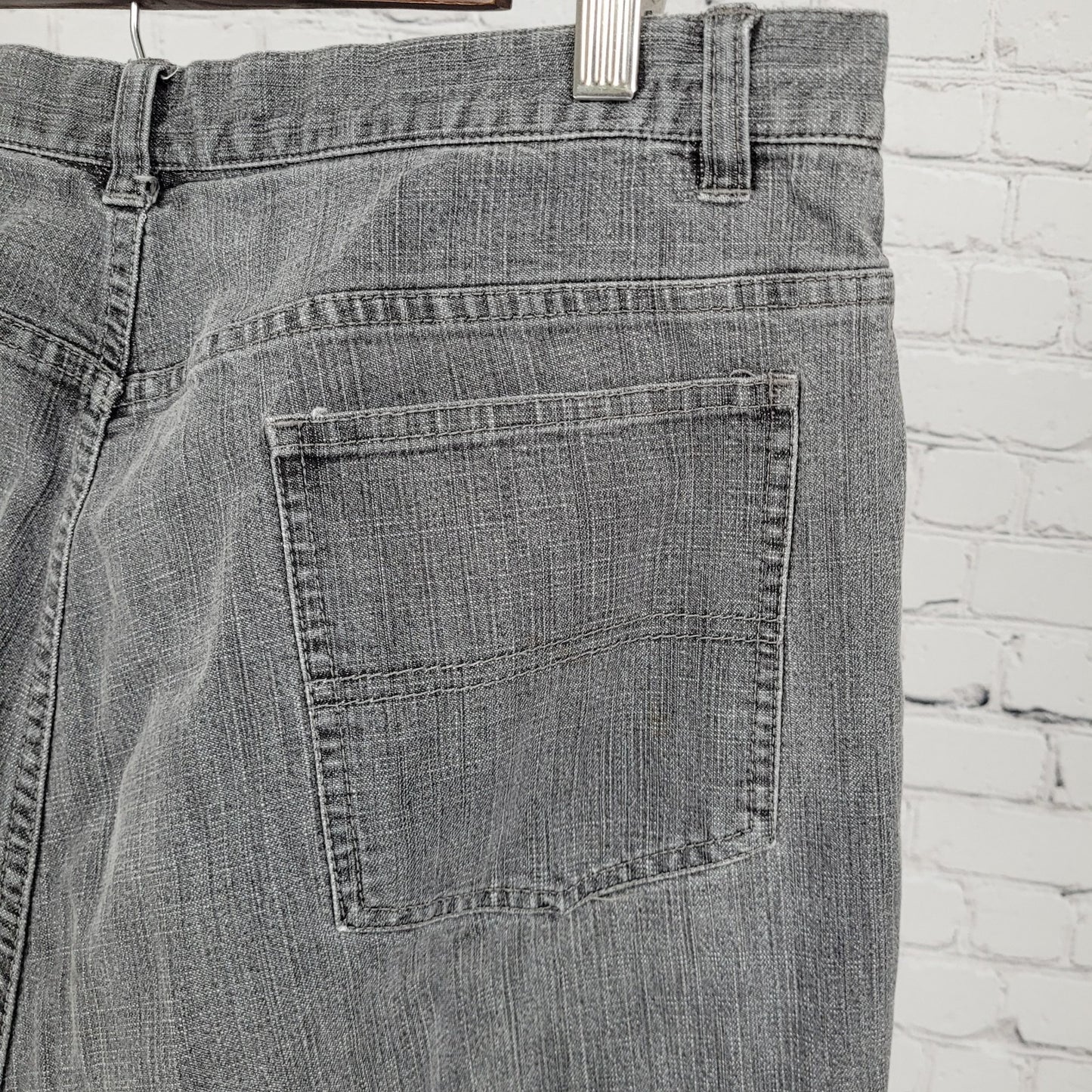 Additions By Chico's Grey Wide Leg High Rise Crop Jeans Size 2.5 US 14 (31x21)
