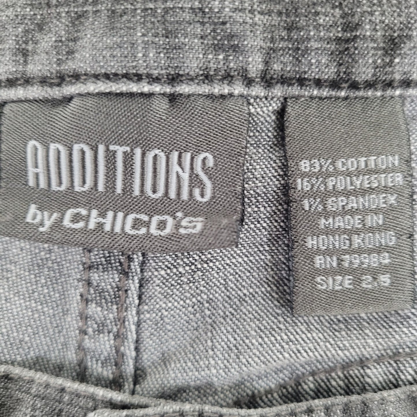 Additions By Chico's Grey Wide Leg High Rise Crop Jeans Size 2.5 US 14 (31x21)