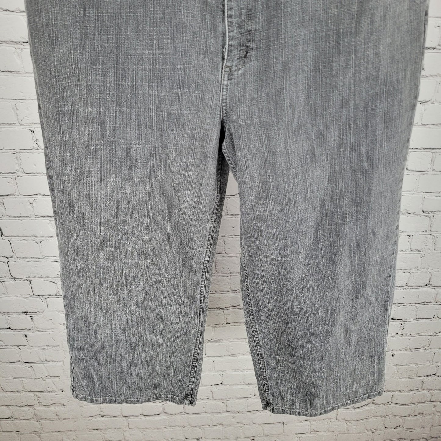 Additions By Chico's Grey Wide Leg High Rise Crop Jeans Size 2.5 US 14 (31x21)