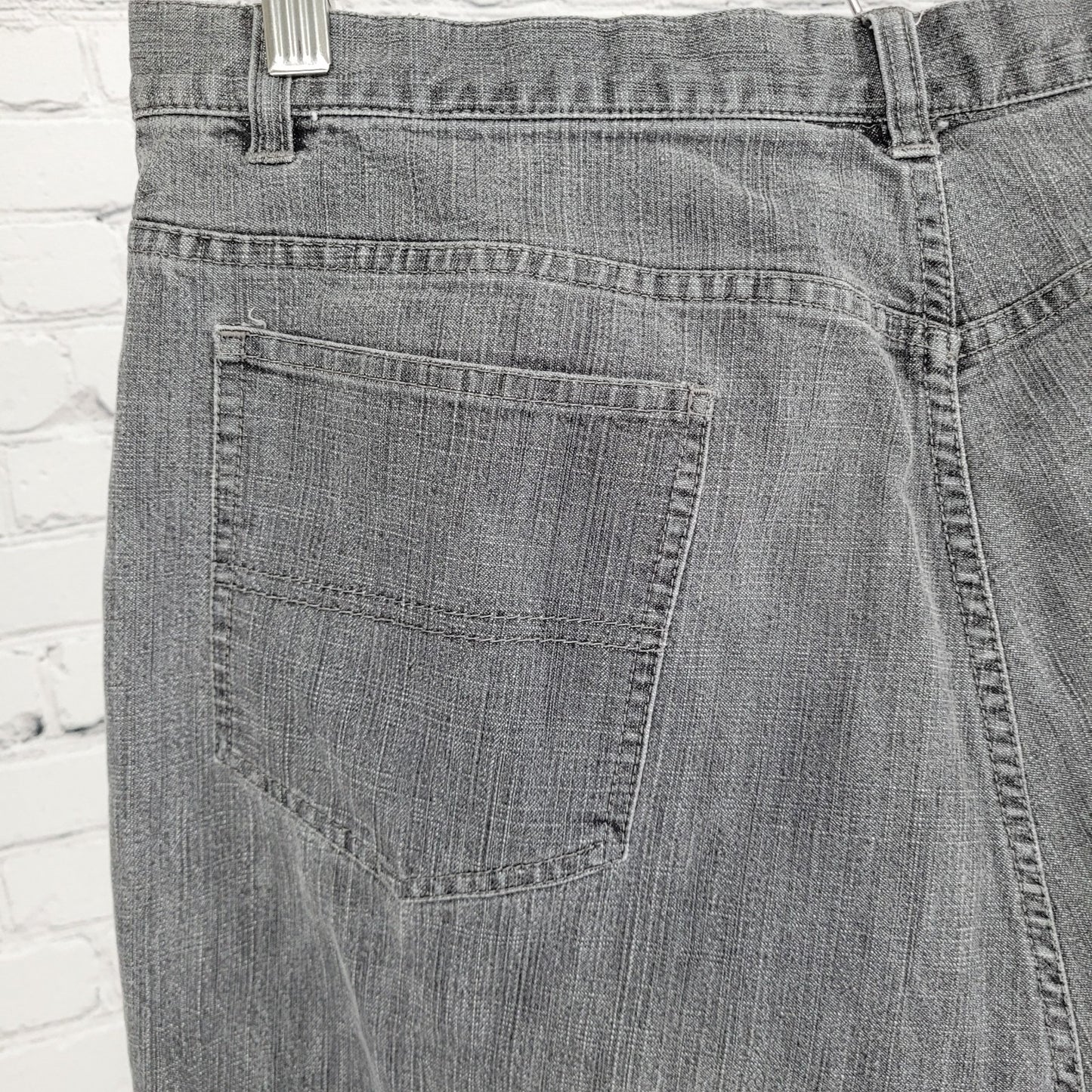 Additions By Chico's Grey Wide Leg High Rise Crop Jeans Size 2.5 US 14 (31x21)