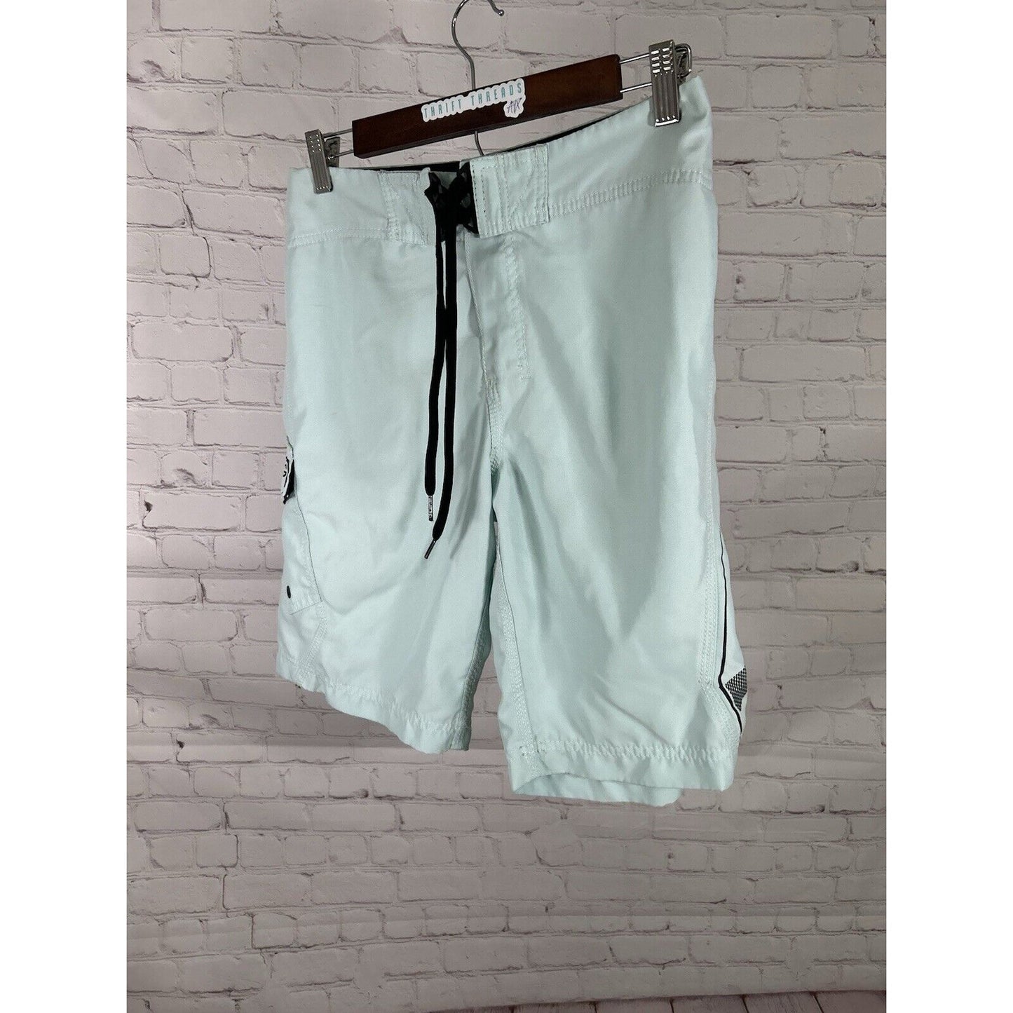 Billabong Light Blue Logo Pocket Unlined Men’s Bathing Suit Swim Trunks (28x10)