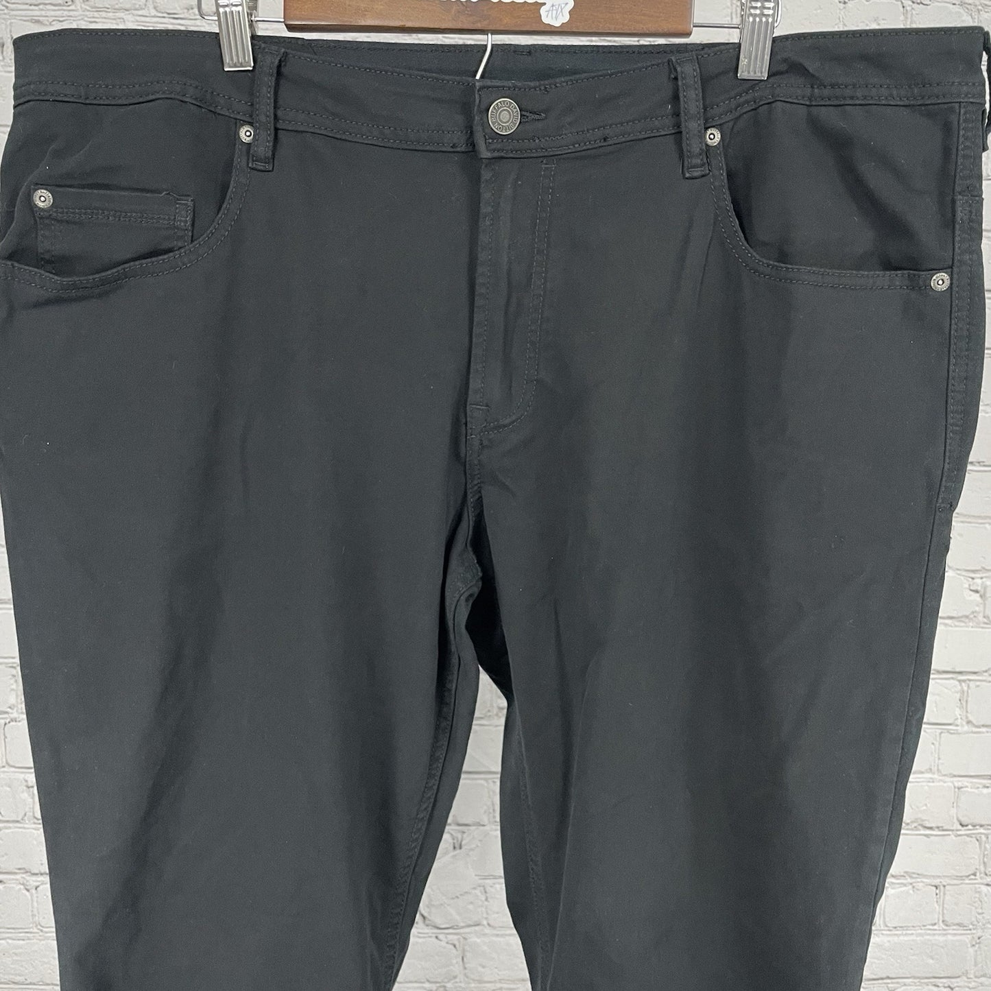 NWT Buffalo Black David Bitton Archer Slim Stretch Soft Touch Pants Size 42x34
