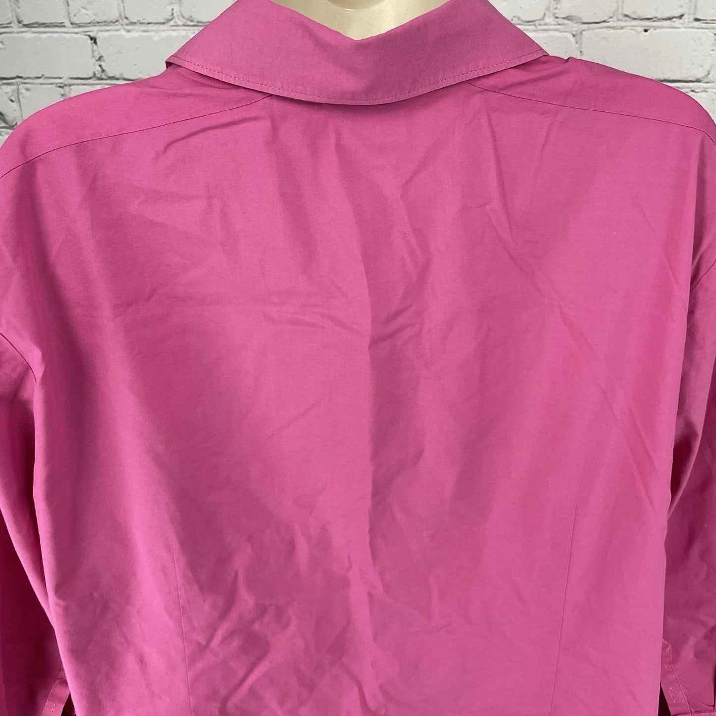Chico’s Pink Button Up 3/4 Sleeve Stretch Lightweight Collar Shirt Size 3 US 16